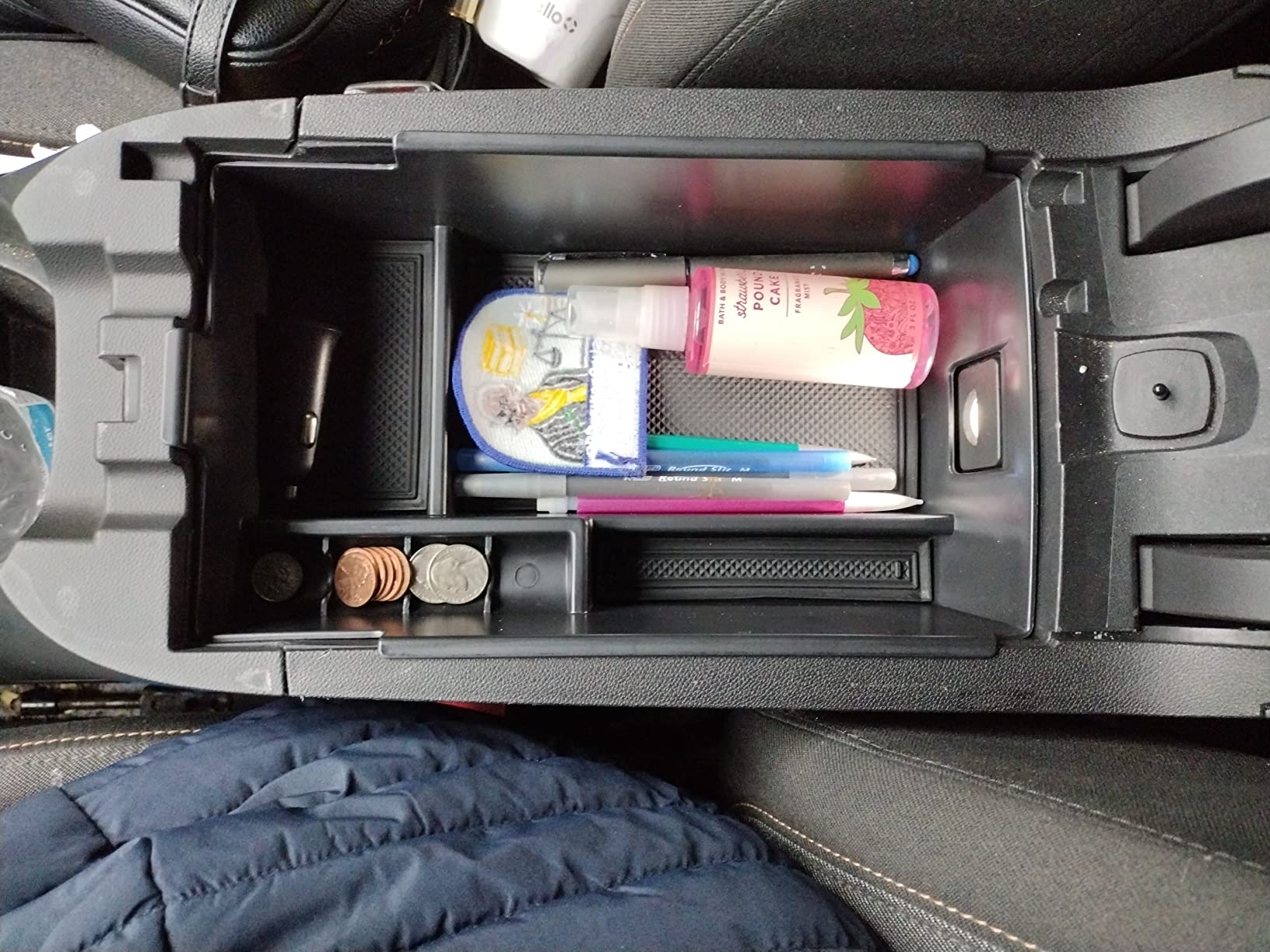 auovo Center Console Organizer Tray for Chevy Equinox Accessories 2018 2019 2020 2021 2022 2023 2024 Storage Box Secondary Armrest Glove Box Divider-Black customer photo 2