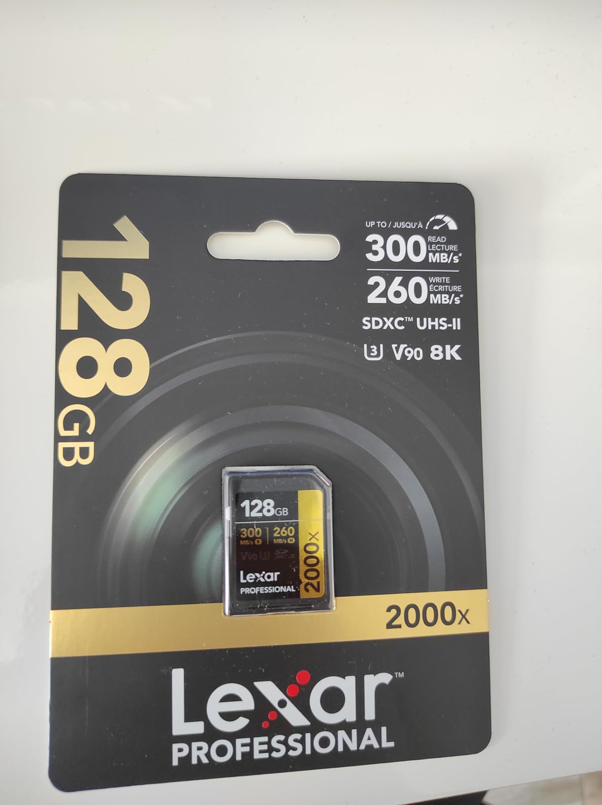 Lexar 128GB 2000x SD Memory Card, 300MB/s Read, 8K, V90, U3, UHS-II | Up to 300MB/s read, Up to 260MB/s write, UHS-II, V90, U3, Class 10, 8K video, Full HD video customer photo 1