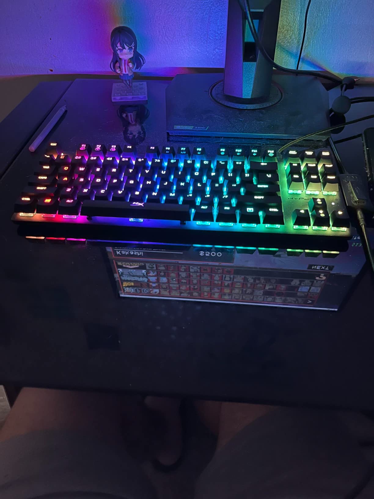 HyperX Alloy Origins Core Mechanical Gaming Keyboard Low Profile Aluminum Body Aqua Switch Tactile RGB Backlit for Xbox Series PS5 PS4 Computer PC Gaming Keyboards Tenkeyless Compact, Black (Renewed) customer photo 2