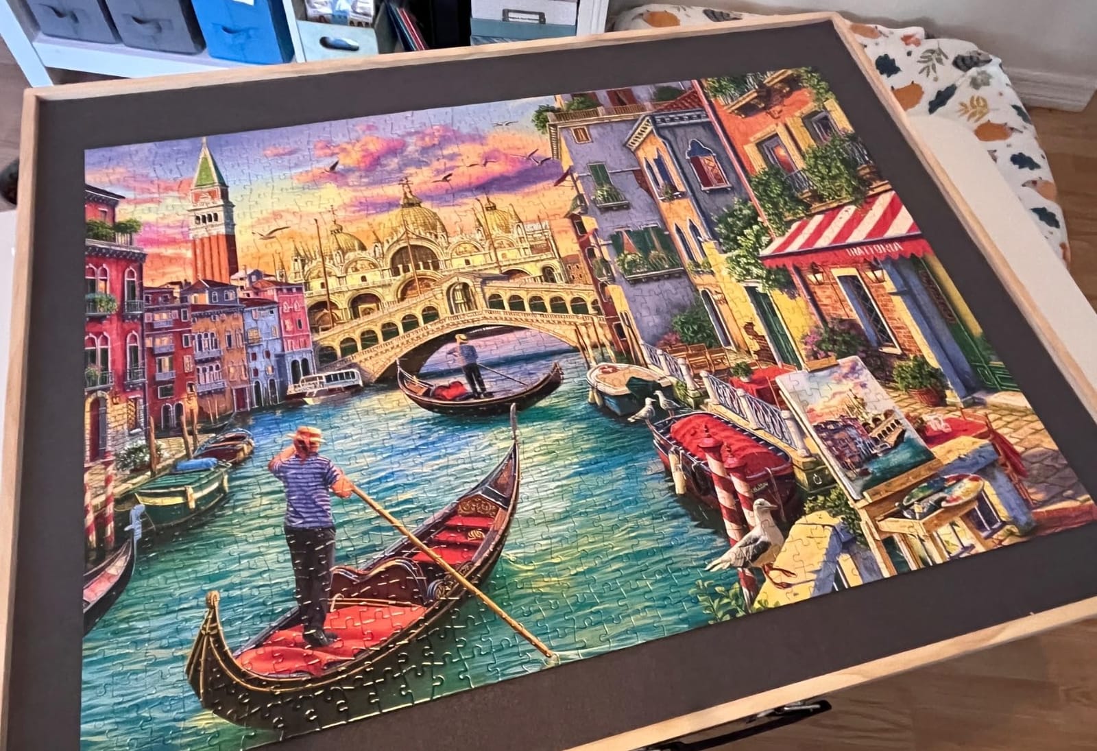 Sights of Venice - 1000 Piece Jigsaw Puzzle for Adults | Art by Image World, Made in USA, Recycled Board, Finished Size 26.6 x 19 in, Includes Poster, Frameable Art, Giftable customer photo 1