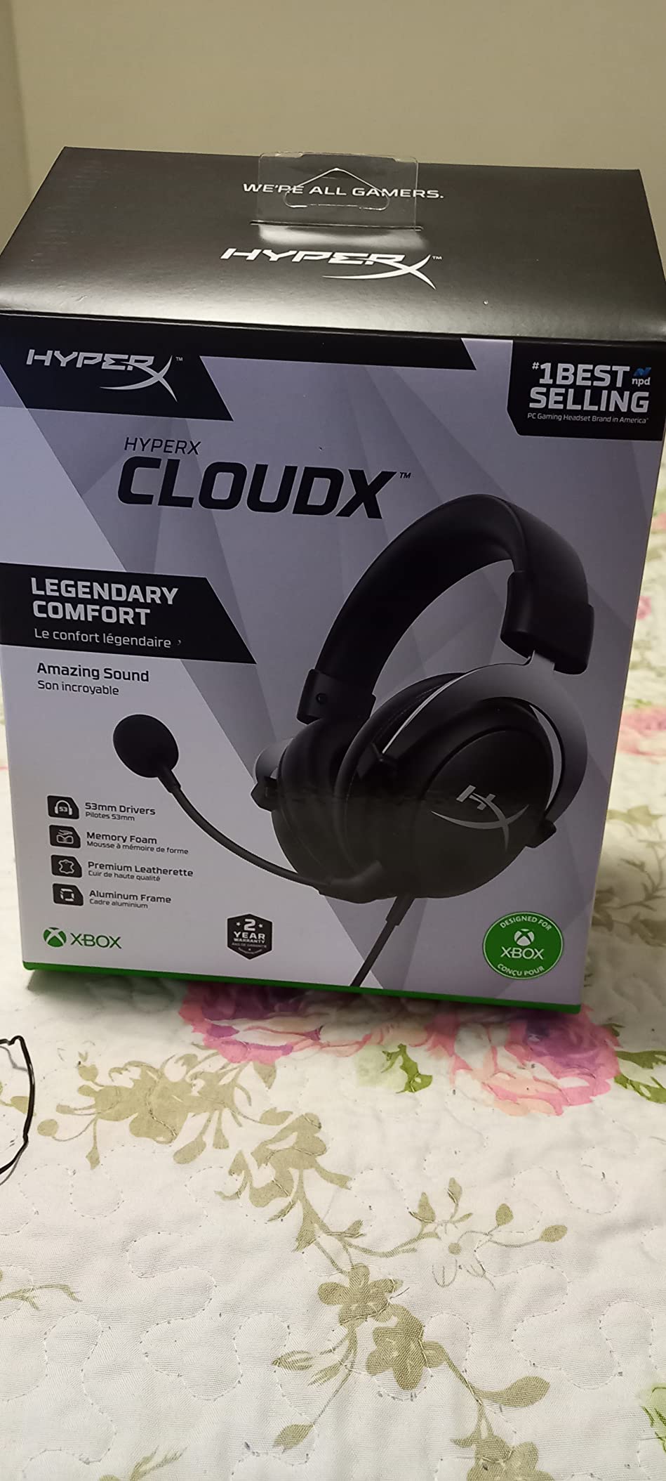 HyperX CloudX, Official Xbox Licensed Gaming Headset, Compatible with Xbox One and Series X|S, Memory Foam Ear Cushions, Detachable Noise-Cancelling Mic, in-line Audio Controls, Black/Silver customer photo 2