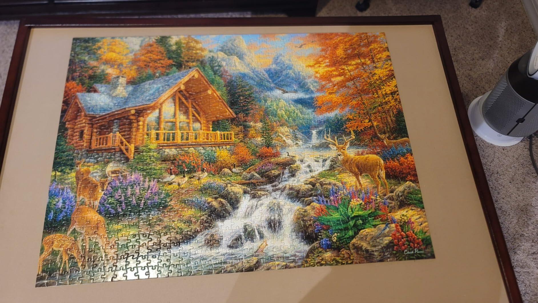 Buffalo Games - Alpine Serenity - 1000 Piece Jigsaw Puzzle for Adults | Art by Chuck Pinson, Made in USA, Recycled Board, Finished Size 26.75 x 19.75 in, Includes Poster, Giftable, Frameable Art customer photo 2