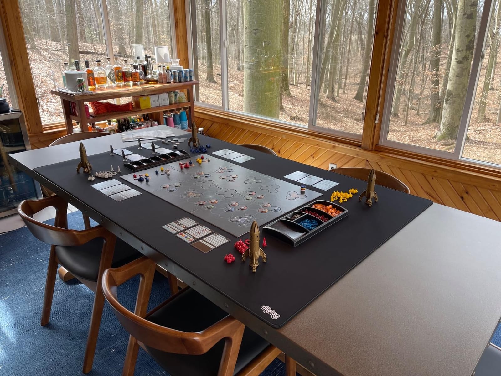 Allplay Board Game Playmat, 3'x5', Medium, Blue | Thick Super Cushioned, Stitched Edge, Water Resistant, with Carrying Case for Board Games, Card Games, RPGs customer photo 2