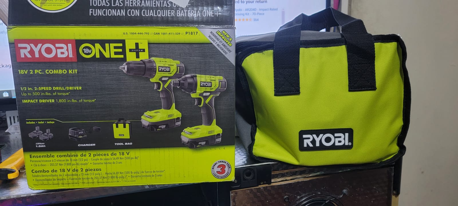 Ryobi ONE+ HP 18V Brushless Cordless Compact 1/2 in. Drill and Impact Driver Kit with (2) 1.5 Ah Batteries, Charger and Bag customer photo 1