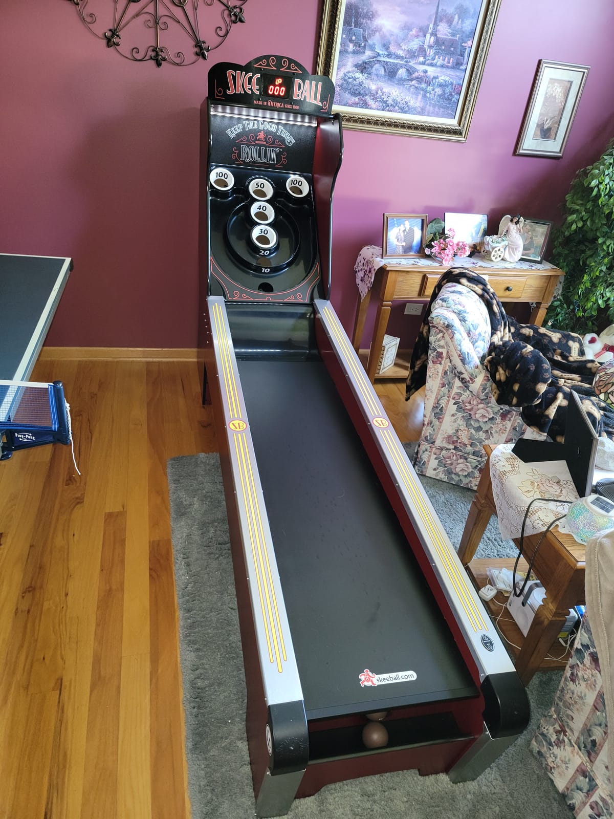 Skee-Ball Deluxe - an Arcade Table Machine Game for Home, Basement, and Recreation Rooms - Nostalgic Classic Family Fun of Roll and Score customer photo 1