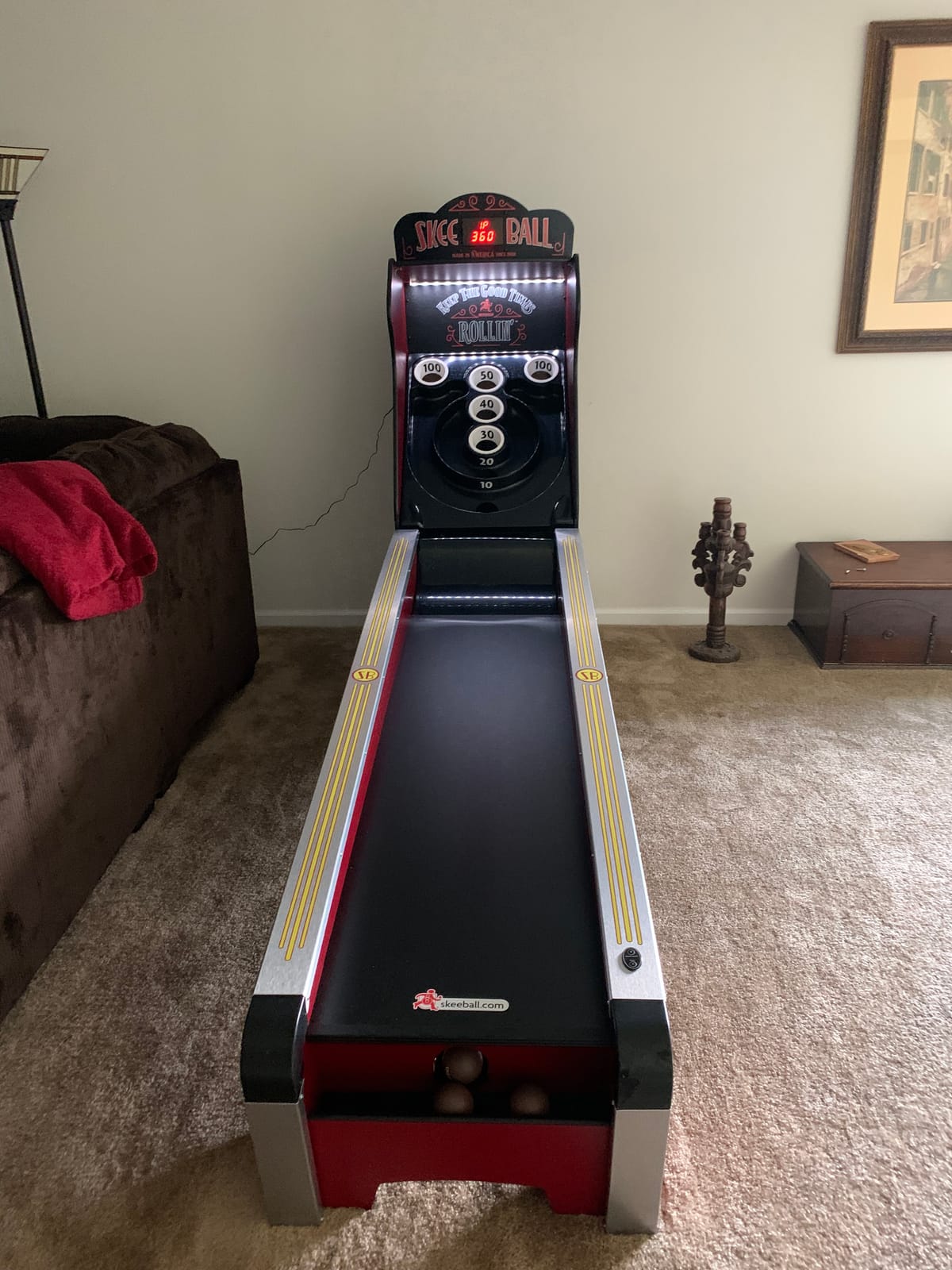 Skee-Ball Deluxe - an Arcade Table Machine Game for Home, Basement, and Recreation Rooms - Nostalgic Classic Family Fun of Roll and Score customer photo 2
