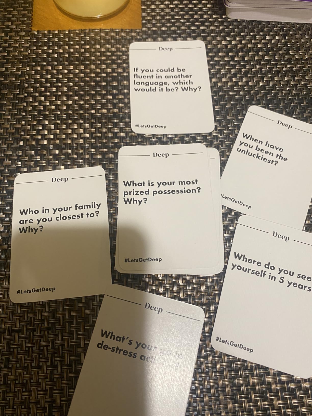 Let's Get Deep, A Question Card Game for Couples by Relatable customer photo 1
