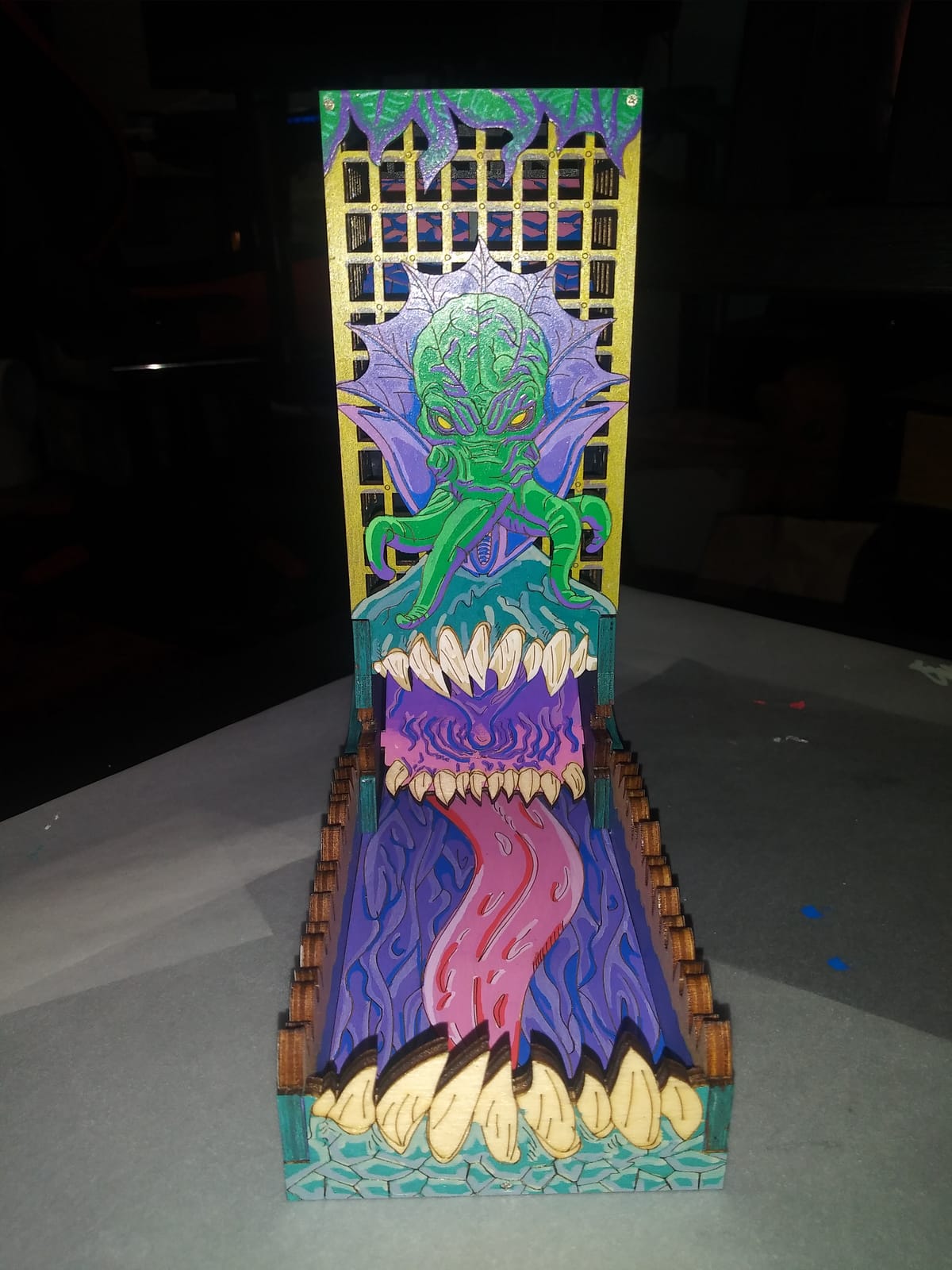 CZYY Cthulhu Dice Tower, Foldable Wooden Dice Roller with Tray customer photo 1