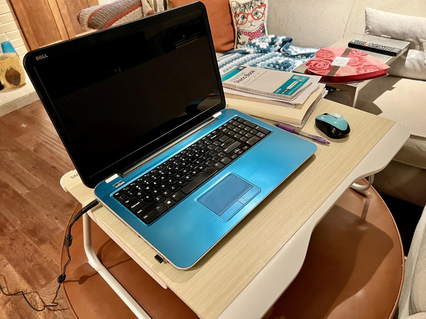 SAIJI Laptop Desk for Bed, XX-Large Foldable Bed Tray Table, 25.6