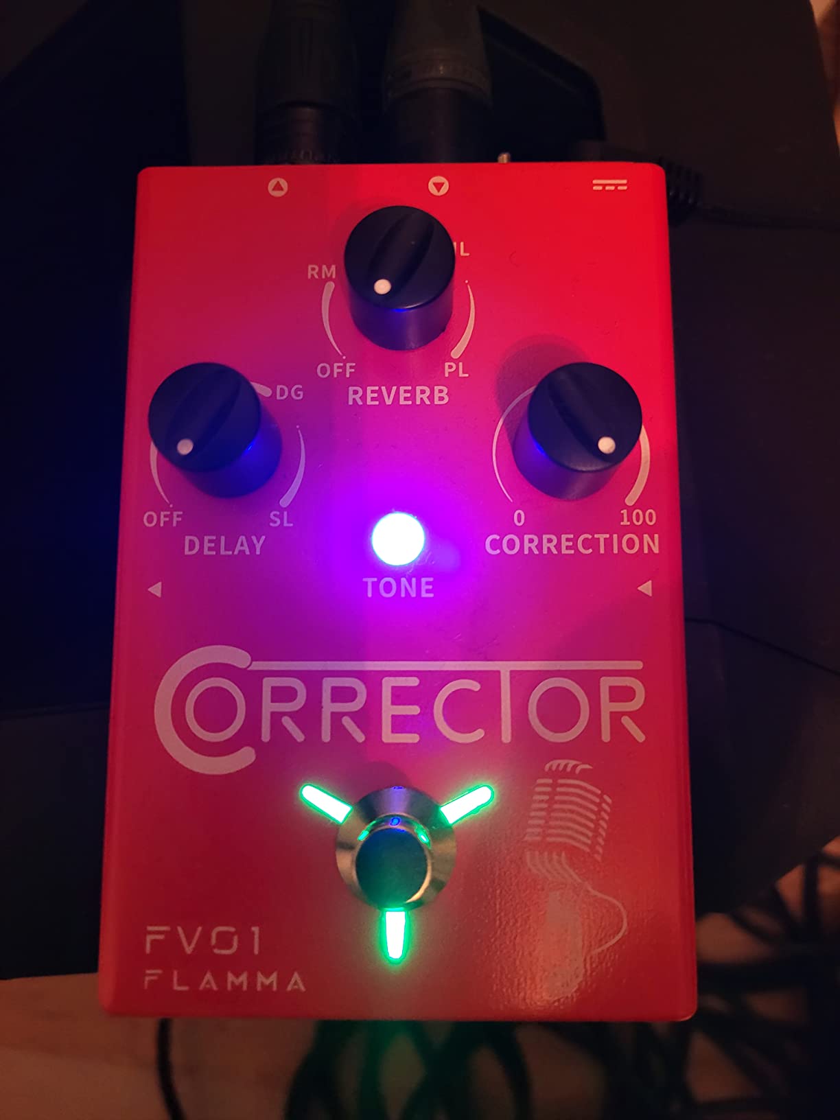 FLAMMA FV01 Vocal Effects Processor Pitch Correction Voice Pedal Vocal Stompbox Microphone Amplifier for Singer Live Singing Streaming Recording with Delay Reverb Acoustic Guitar Playing customer photo 2