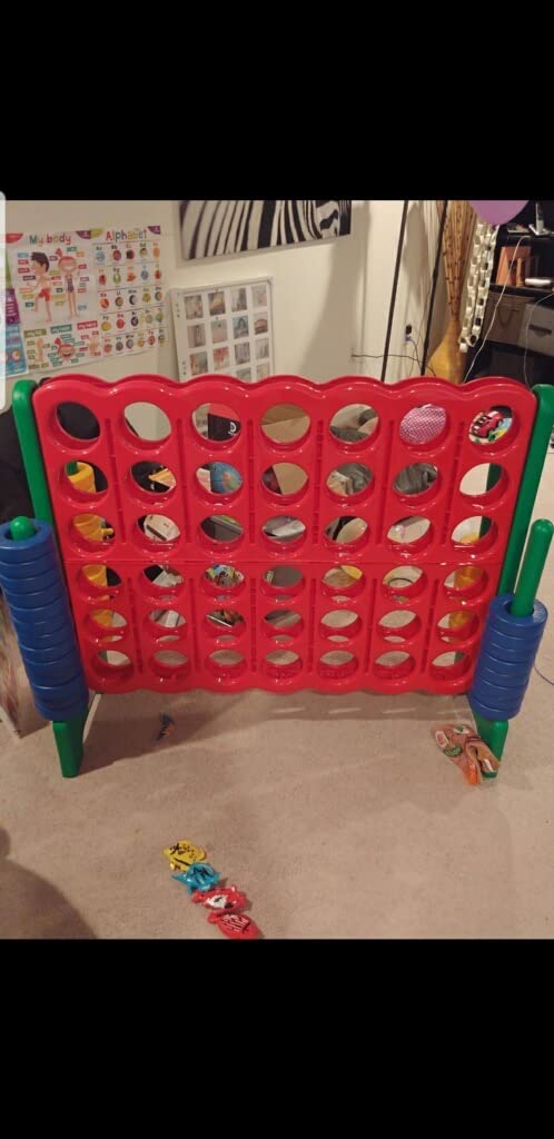 ARLIME Giant 4 in a Row Connect Game, 47'' Jumbo 4-to-Score Toy Set W/ Quick-Release Lever, Build-in Ring, Jumbo Sized for Kids & Adults, Oversized Floor Activity for Indoor & Outdoor Play customer photo 2