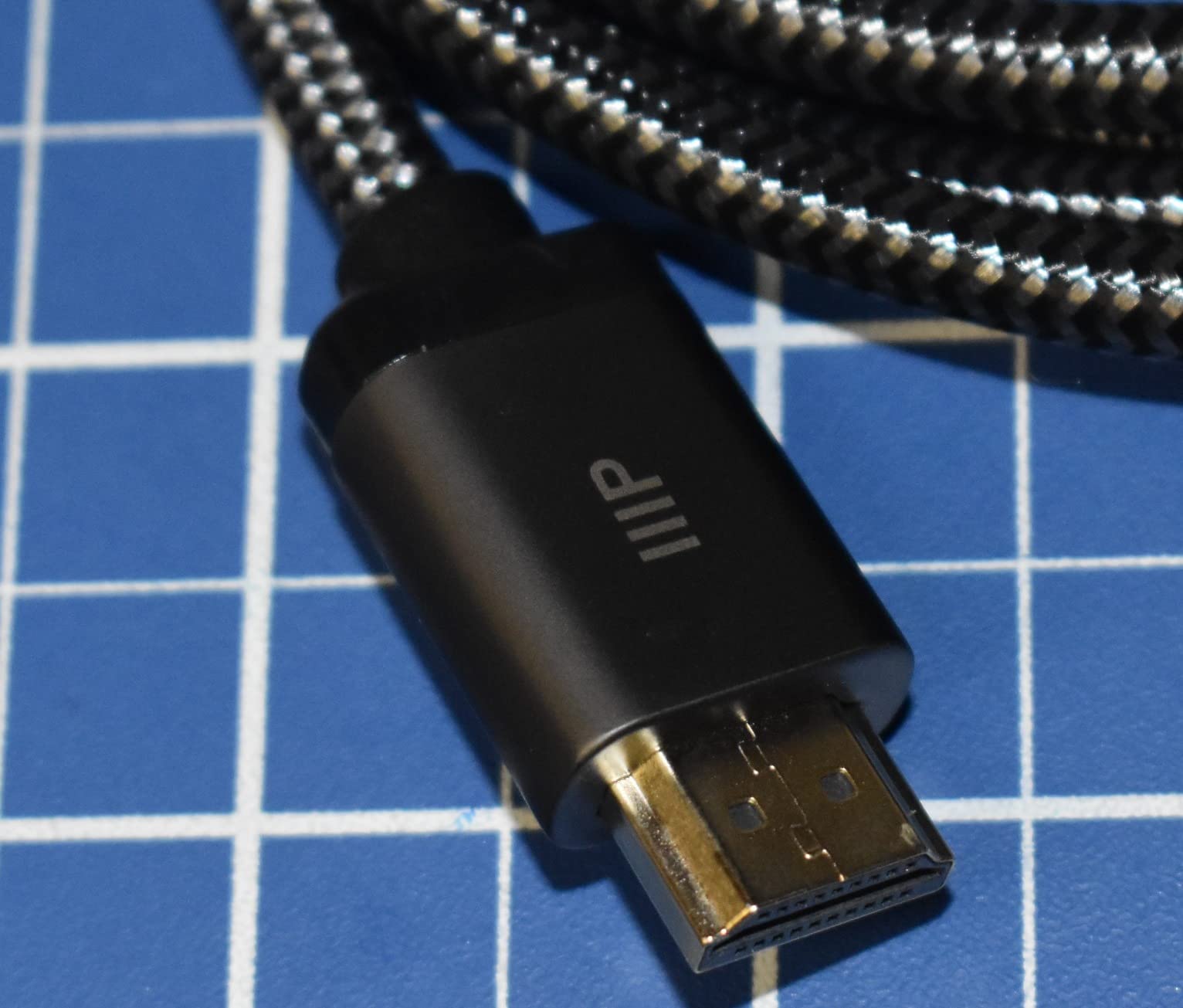 Monoprice 8K Certified Ultra High Speed HDMI Cable - Braided - HDMI 2.1, 8K@60Hz, 4K@120Hz, 48Gbps, HDR, VRR, CL2 In-Wall Rated, 6ft, Black customer photo 1