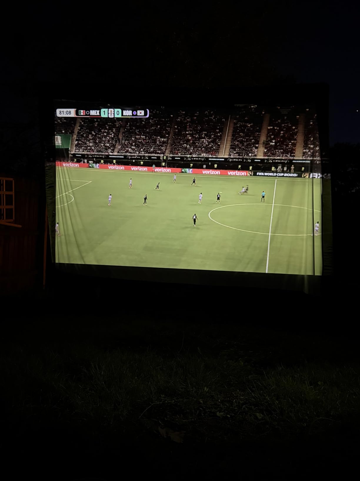AAJK 150inch Outdoor Projector Screen Anti Crease Portable Movie Screen | Projector Screen Outdoor, Washable, 16:9, Foldable, Home Theater Outdoor Indoor, Support Double Sided Projection Screen customer photo 1