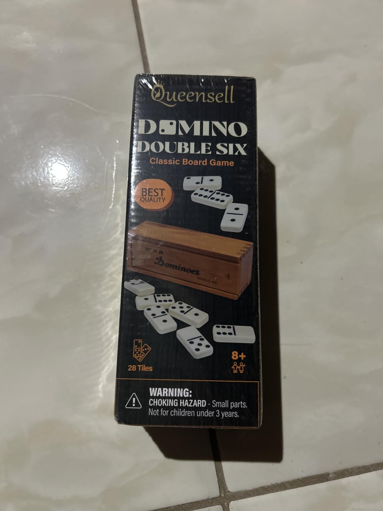 Queensell Dominos Set for Adults, Double 6 Dominoes Set with 28 Tiles in Wooden Case customer photo 1