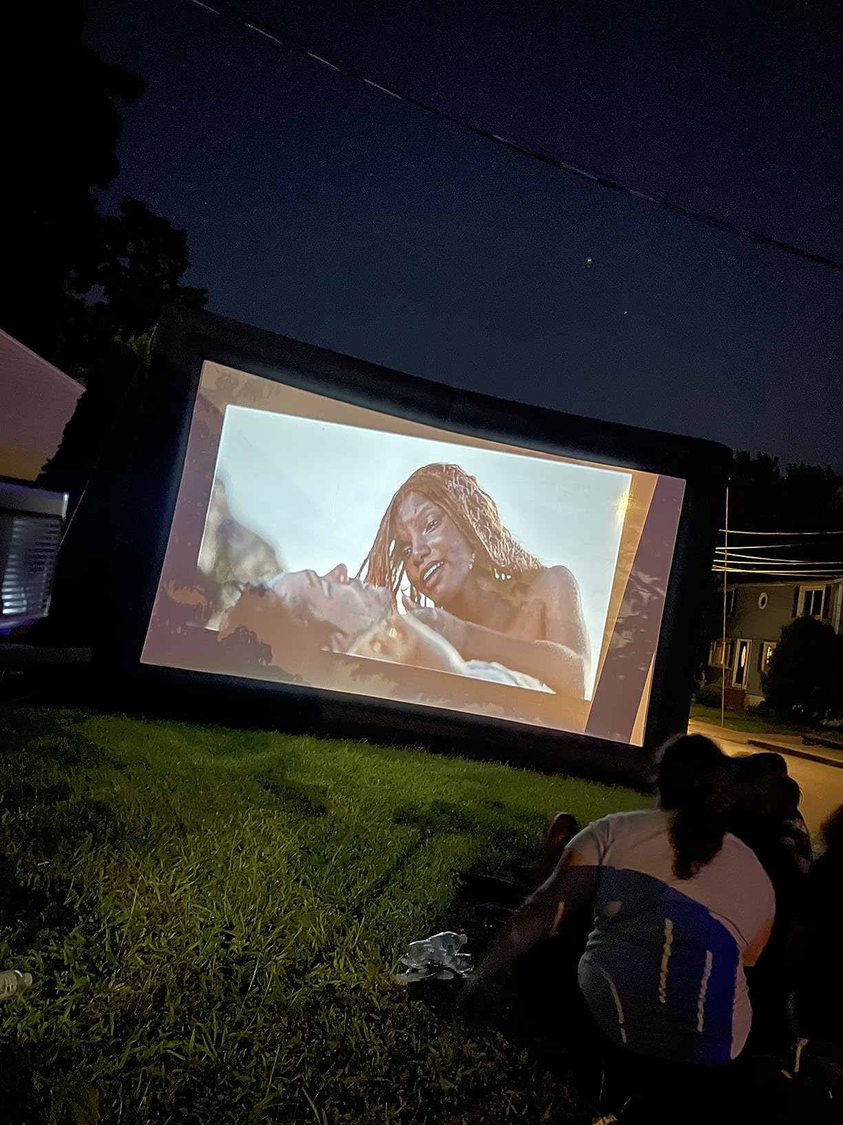 Inflatable Movie Screen Outdoor Projector Screen for Outside 25ft, Large Blow Up Screens Front and Rear Projection with Air Blower, Best for Movie Nights Backyard Home Theater customer photo 2