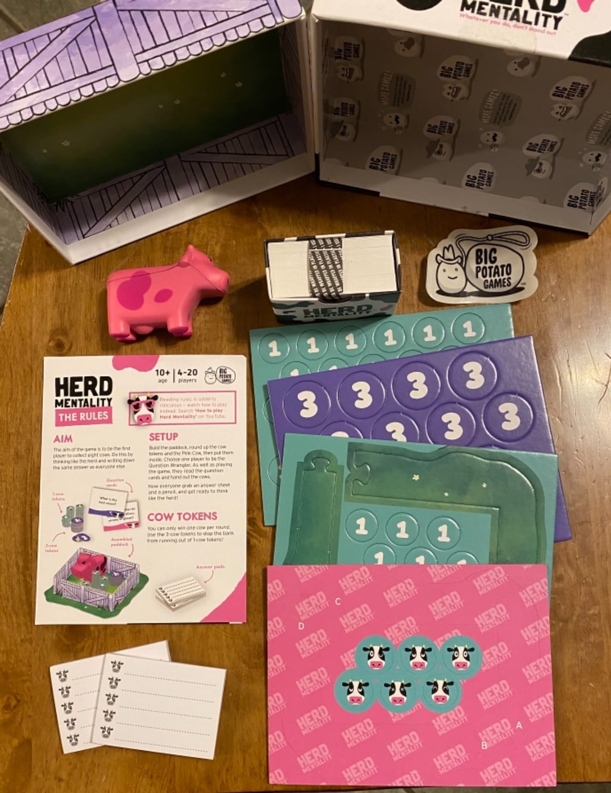 Herd Mentality Udderly Funny Family Board Game, Ages 10+ | Award-Winning Big Group Game, Family Game Night, 4-20 Players, Dodge the Pink Cow, Kids & Adults customer photo 2