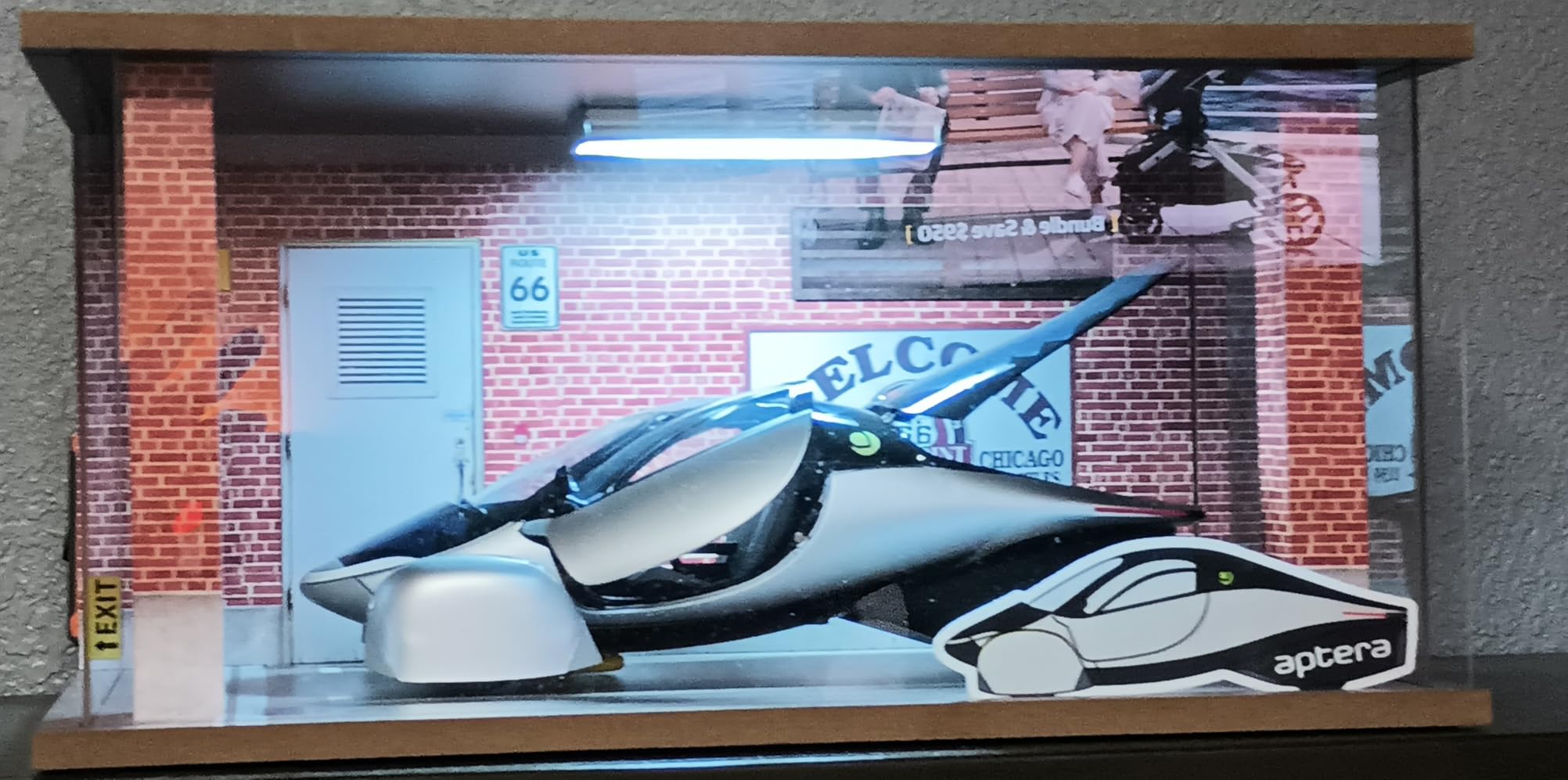 Display Case with Light for 1/18 Diecast Cars | Acrylic Display Case for 1/12 Scale Toy Motorcyle with LED Lighting, D5-3 Open Side Grey customer photo 2
