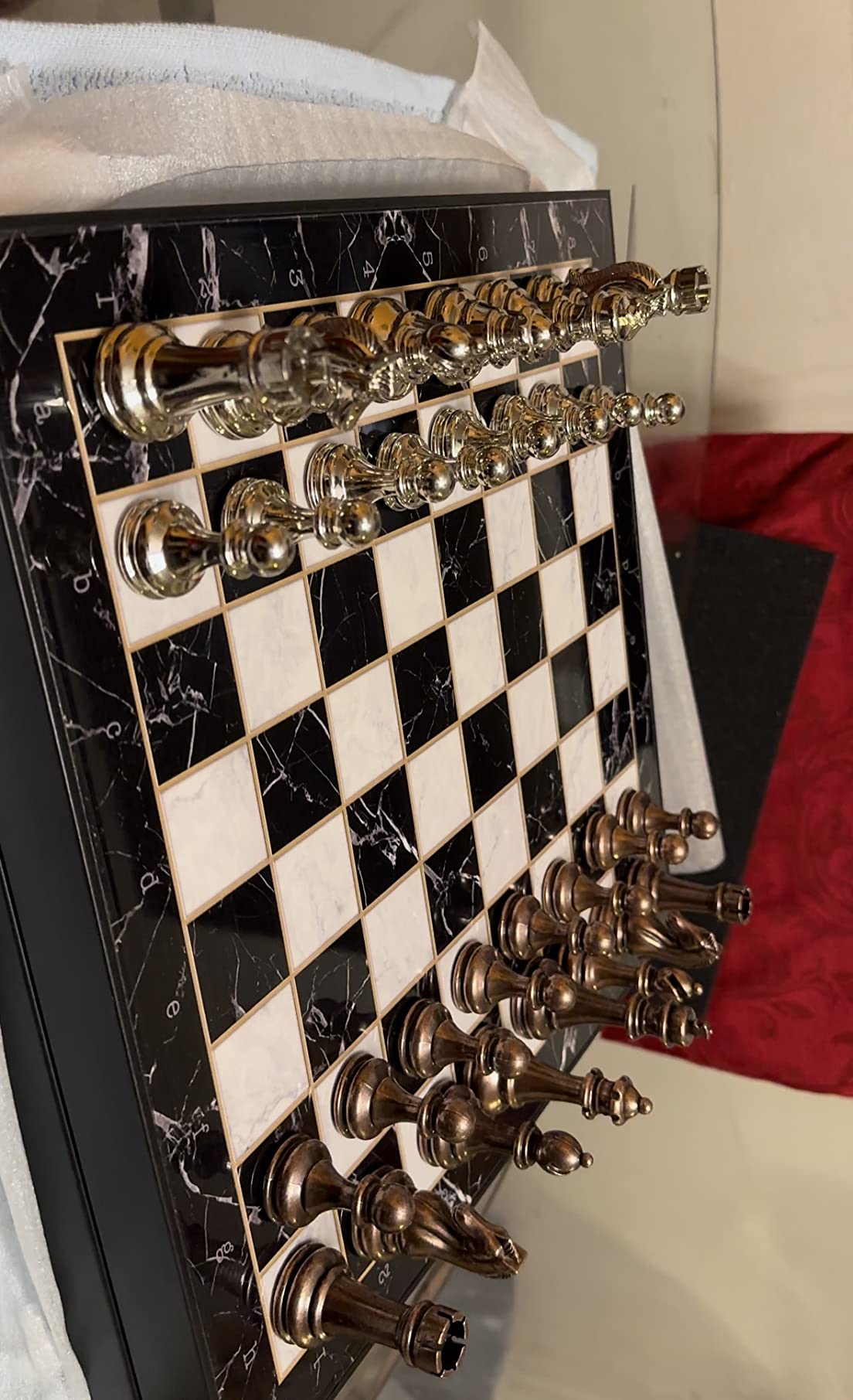 Antochia Crafts 14 Inches Personalized Chess Set - Boxed Custom Chess Board and Metal Chess Figures Set - Gift Idea customer photo 1