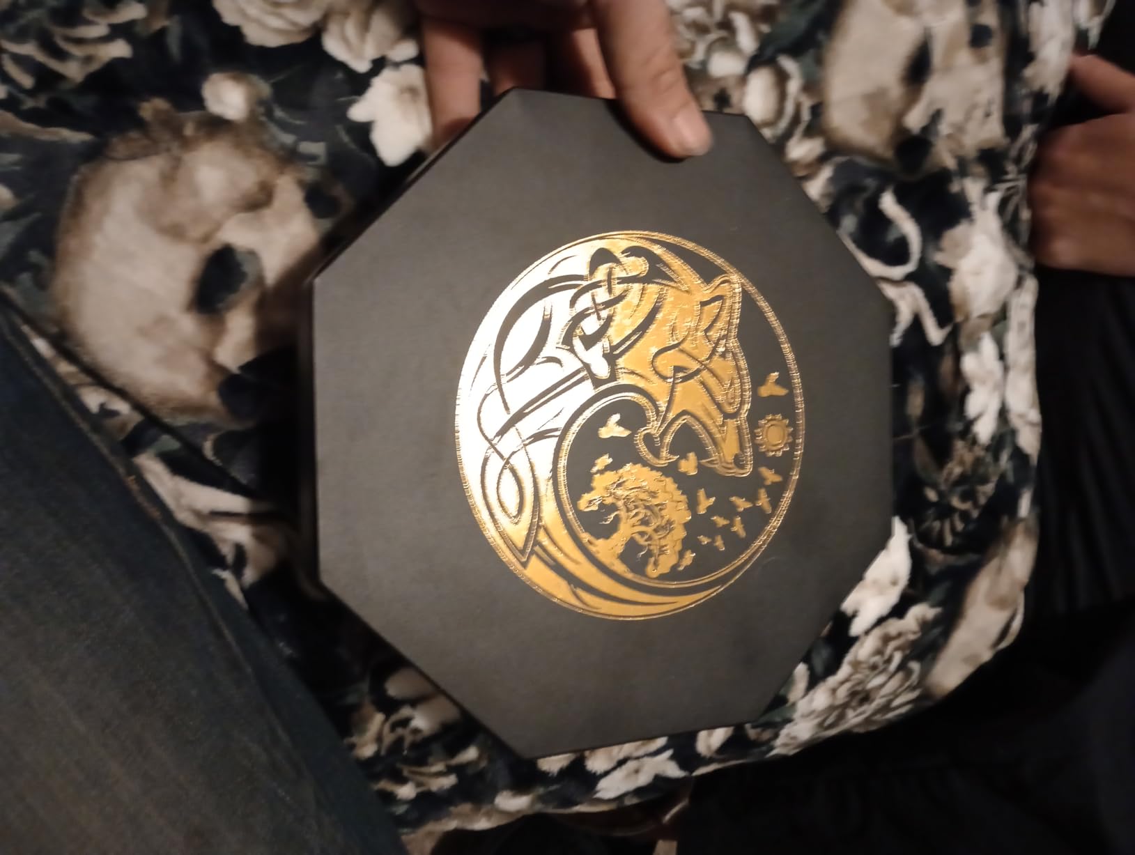 Premium Dice Tray for DND, Detailed World Tree & Wolf Raven Design - 9 Inch | Exquisite Rolling & Box Storage, Protect Your Dice & Tabletop, for D&D and RPG customer photo 2