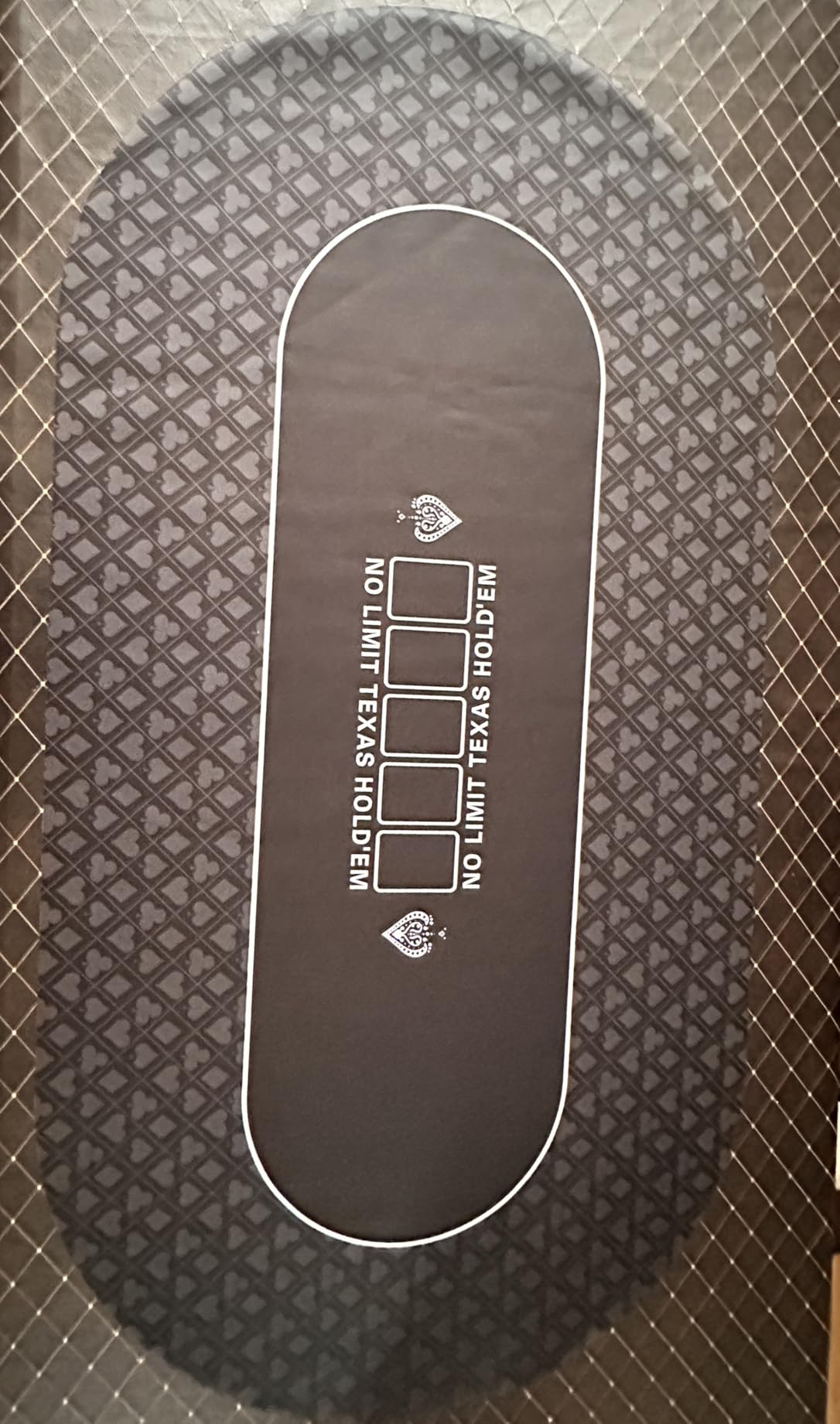 70 x 35 Inch Poker Mat for Table, Texas Hold'em Poker Table Top Mat with Carrying Bag, Waterproof Anti-Slip Rubber Blackjack Mat for Home Game Nights Up to 8 Players customer photo 2