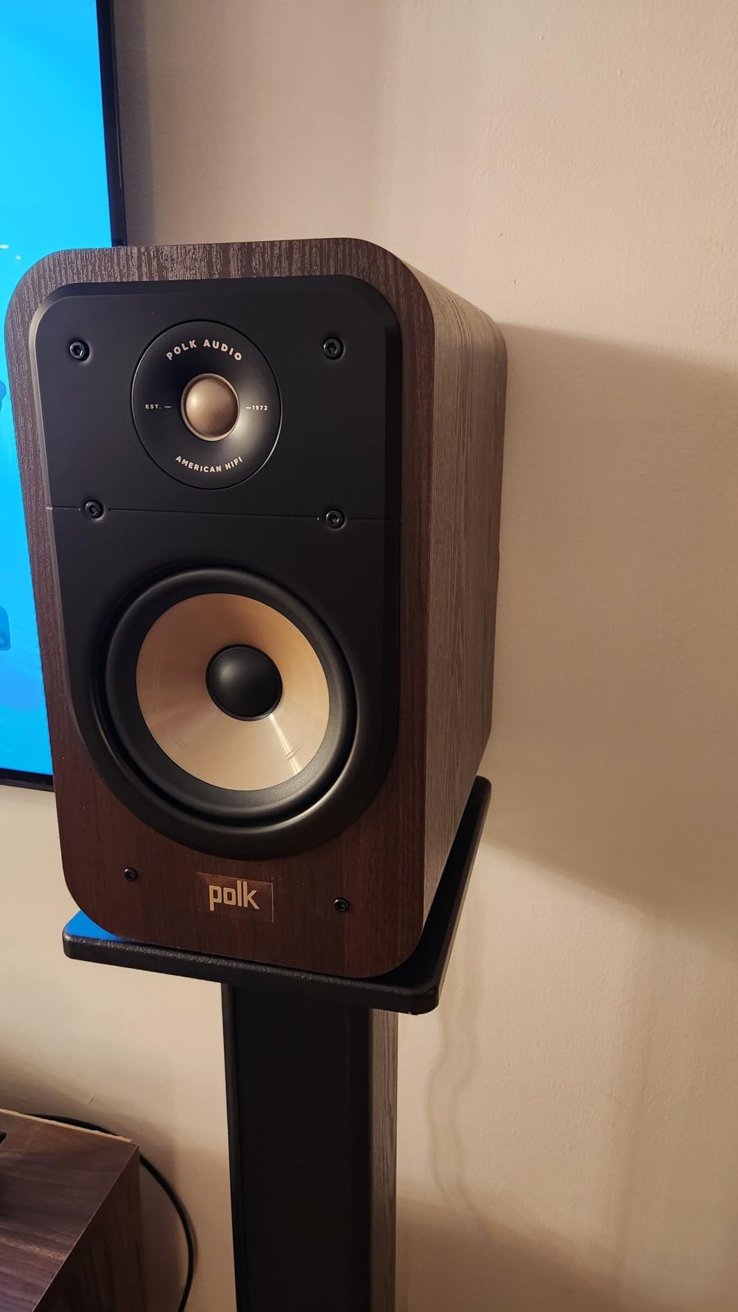 Polk Audio Signature Elite ES20 Bookshelf Speaker Pair, Contemporary Walnut | Hi-Res Audio Certified, Dolby Atmos & DTS:X Compatible, 1