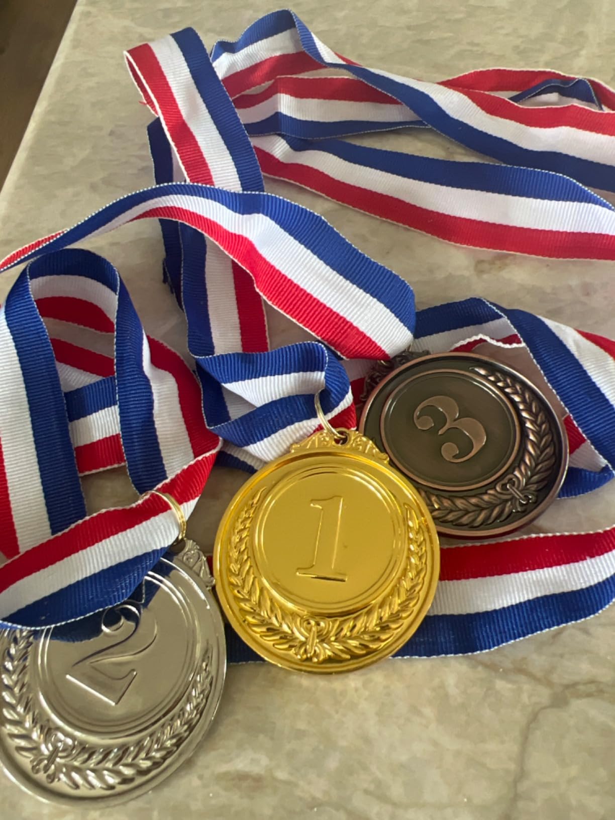 favide 48 Piece Gold Silver Bronze Award Medals-Winner Medals Olympic Style | Gold Silver Bronze Medals Awards Medals for Competitions, Party, Gifts,Olympic Style, Awards and Trophies 2 Inches customer photo 1