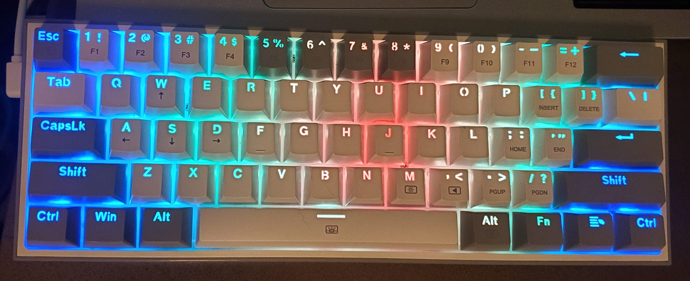 Redragon K617 Wired 60% Compact Hot-Swap RGB Gaming Mechanical Keyboard | 61 Keys Design for More Room to Aim, Swap-Ready Socket for Mod, Vibrant 20-Mode Lighting Hype Vibing, Pro Software Supported customer photo 2