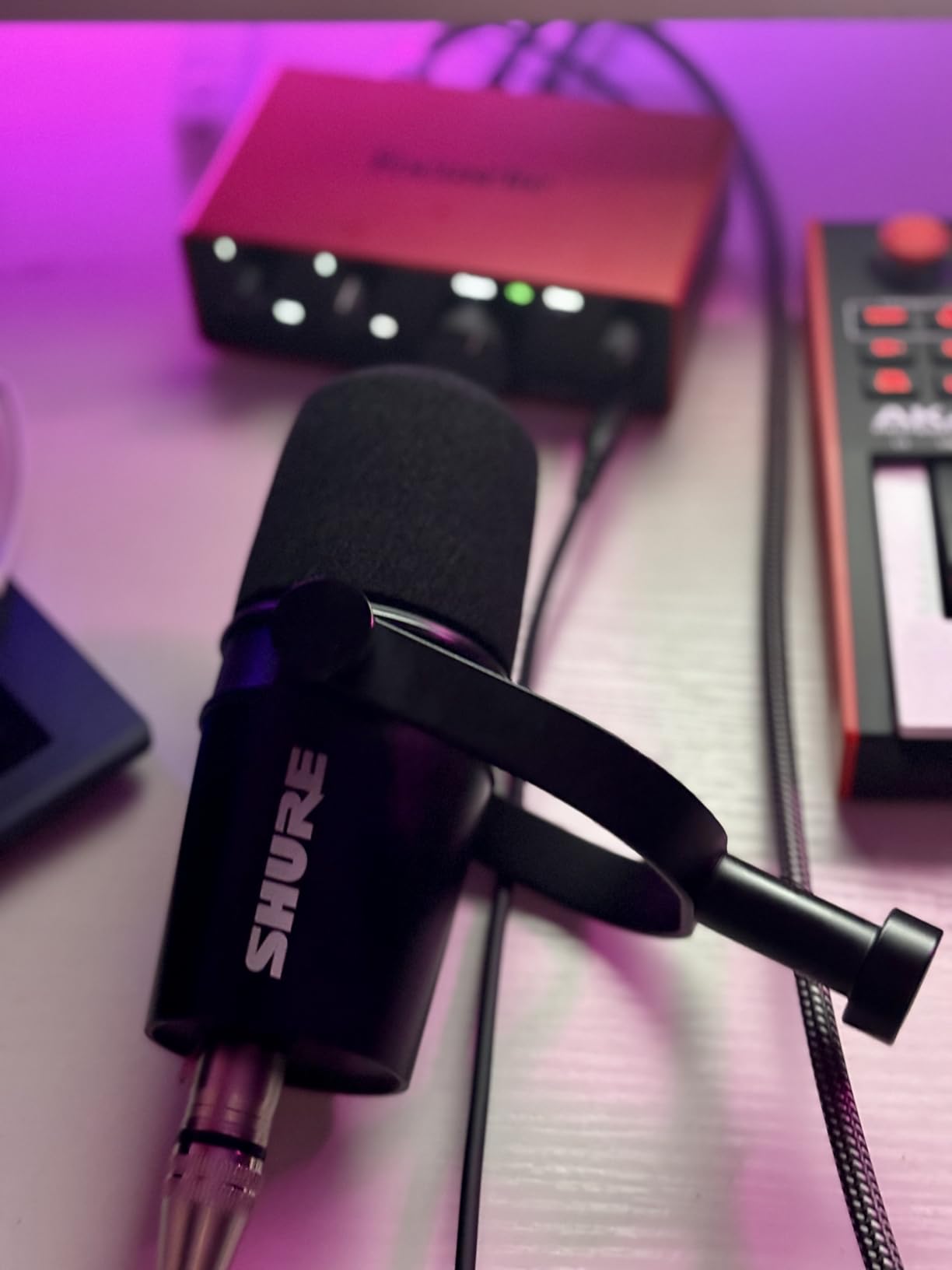 Shure MV7X XLR Dynamic Podcast & Recording Microphone - Black | XLR dynamic mic with voice-isolating technology and all-metal build for podcasting and vocal recording customer photo 2