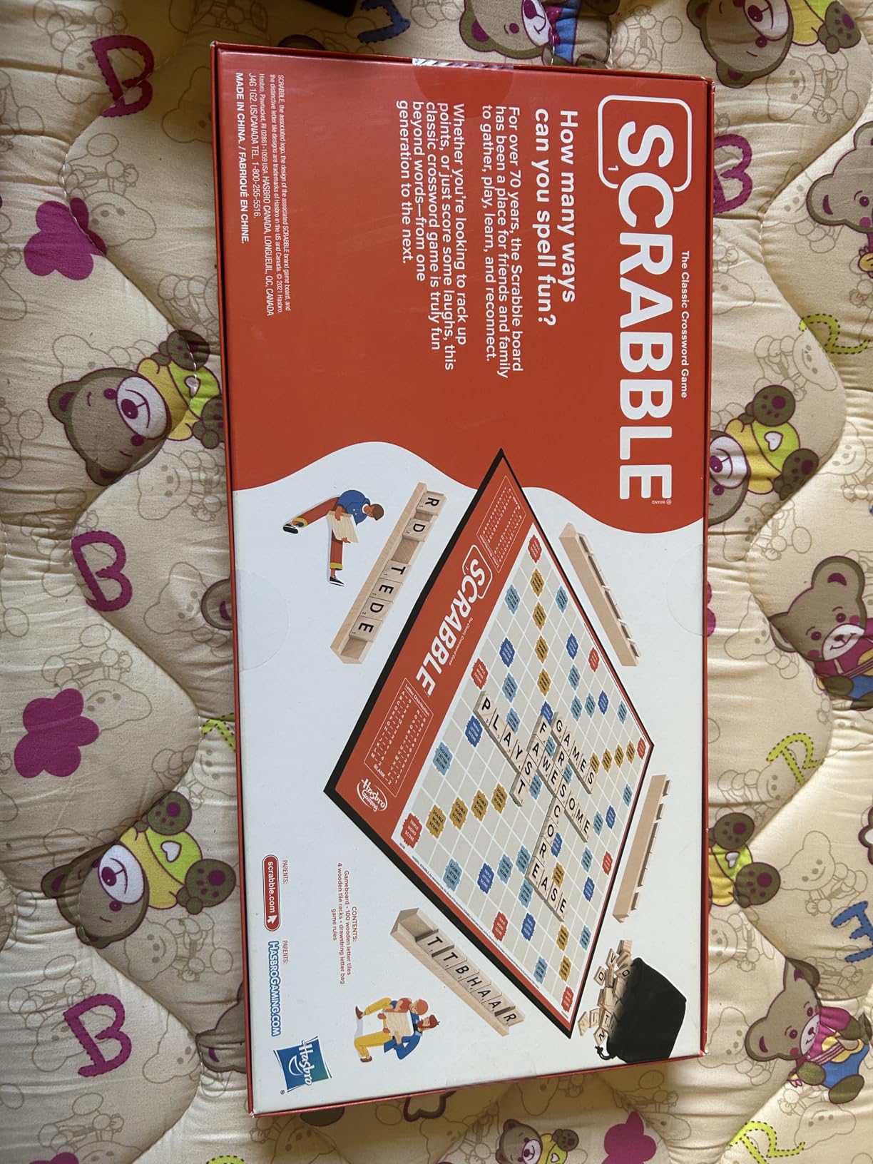 Hasbro Gaming Scrabble Board Game, Classic Word Games for Kids Ages 8 and Up, Fun Family Game for 2-4 Players, The Classic Crossword Game customer photo 1