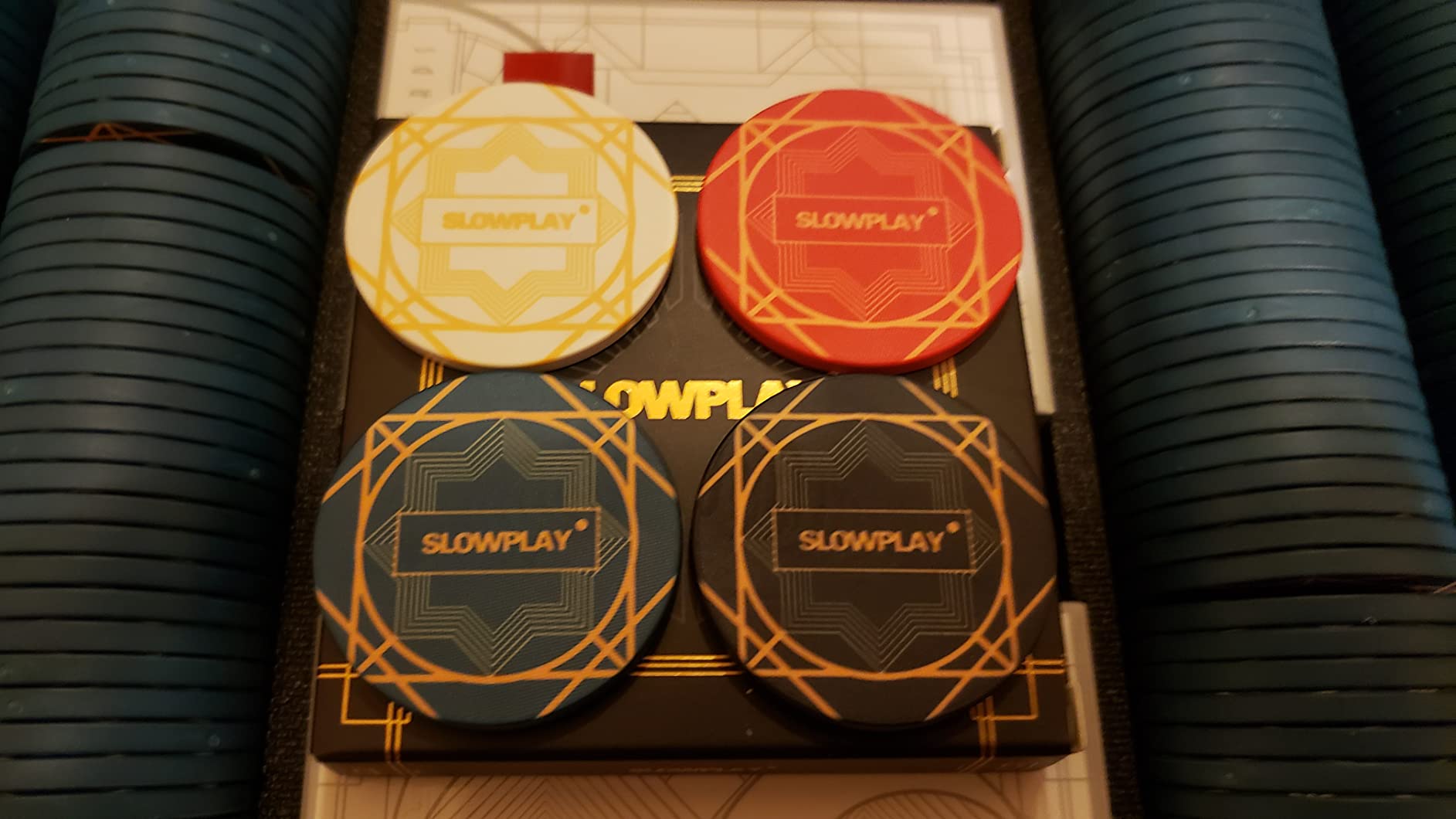SLOWPLAY Nash Ceramic Poker Set, 10g & 39mm Poker Chips for Texas Hold'em, 500 pcs Numbered Set customer photo 2