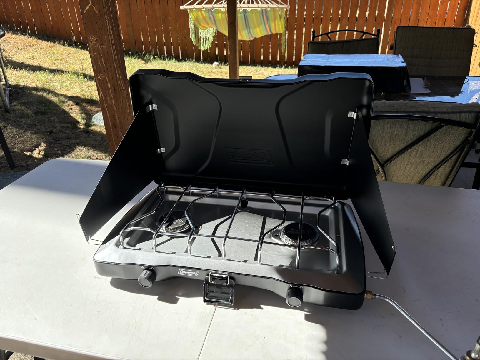 Coleman Triton 2-Burner Propane Stove, Portable Camping Cooktop with 2 Adjustable Burners & Wind Guards, 22,000 BTUs of Power for Camping, Tailgating, Grilling, BBQ, & More customer photo 2