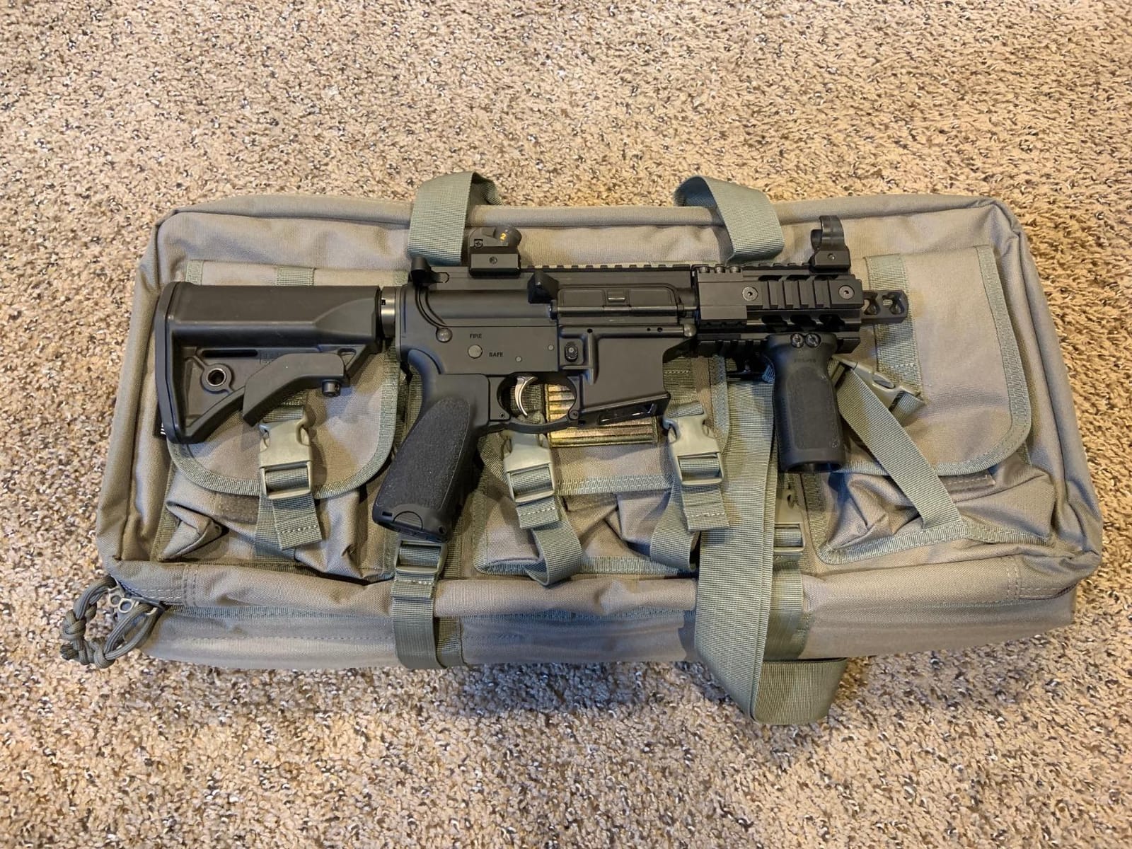 Savior Equipment American Classic Shorty Tactical Double Short Gun Case Pistol Bag, Spacious Front Pockets, Padded Shoulder Strap Included customer photo 2