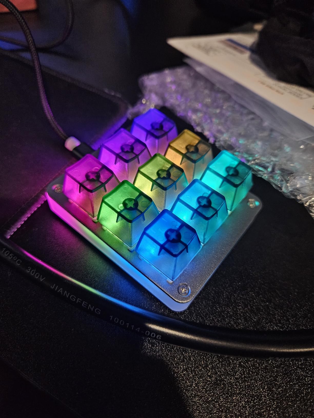 YMDK 9 Key CNC Aluminum QMK VIA Hotswap RGB Support Macro Type C Gateron Pro Yellow Switches Mechanical Keyboard Numpad for Gaming Photoshop (Gray Case Black Caps) customer photo 2