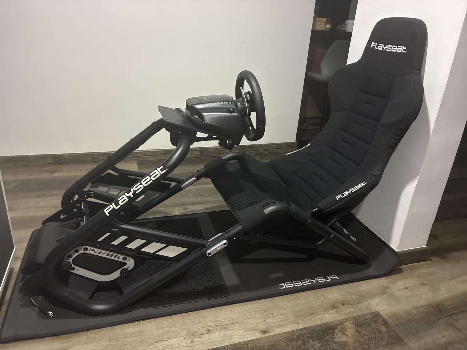 PLAYSEAT Trophy Sim Racing Cockpit | High Performance Racing Simulator Cockpit | Supports Direct Drive | Compatible with All Steering Wheels & Pedals on the Market | Supports PC & Console | Black customer photo 2