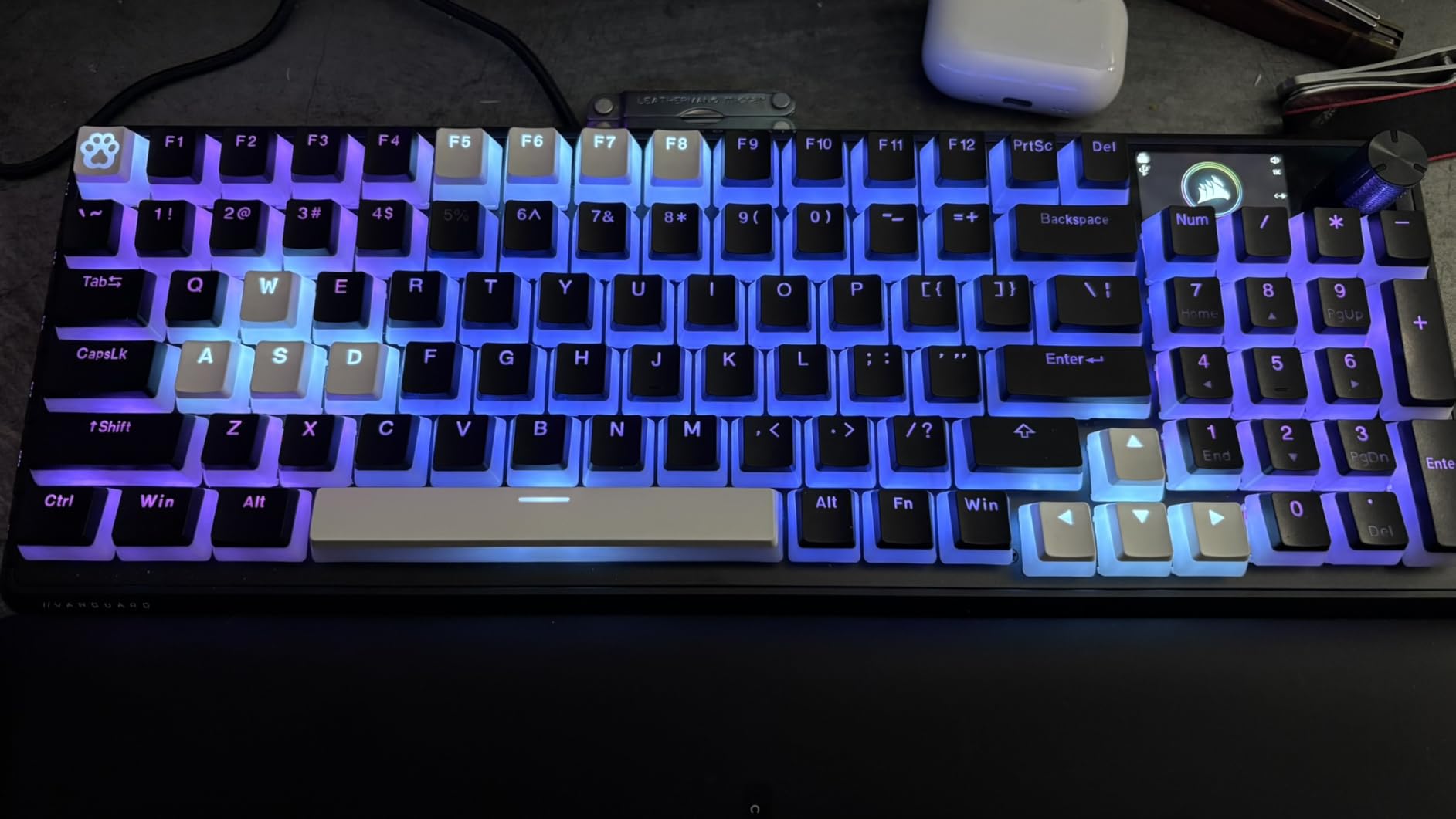 Womier Pudding Keycaps, PBT Shine Through Keycaps Black 164 Keys Set customer photo 2