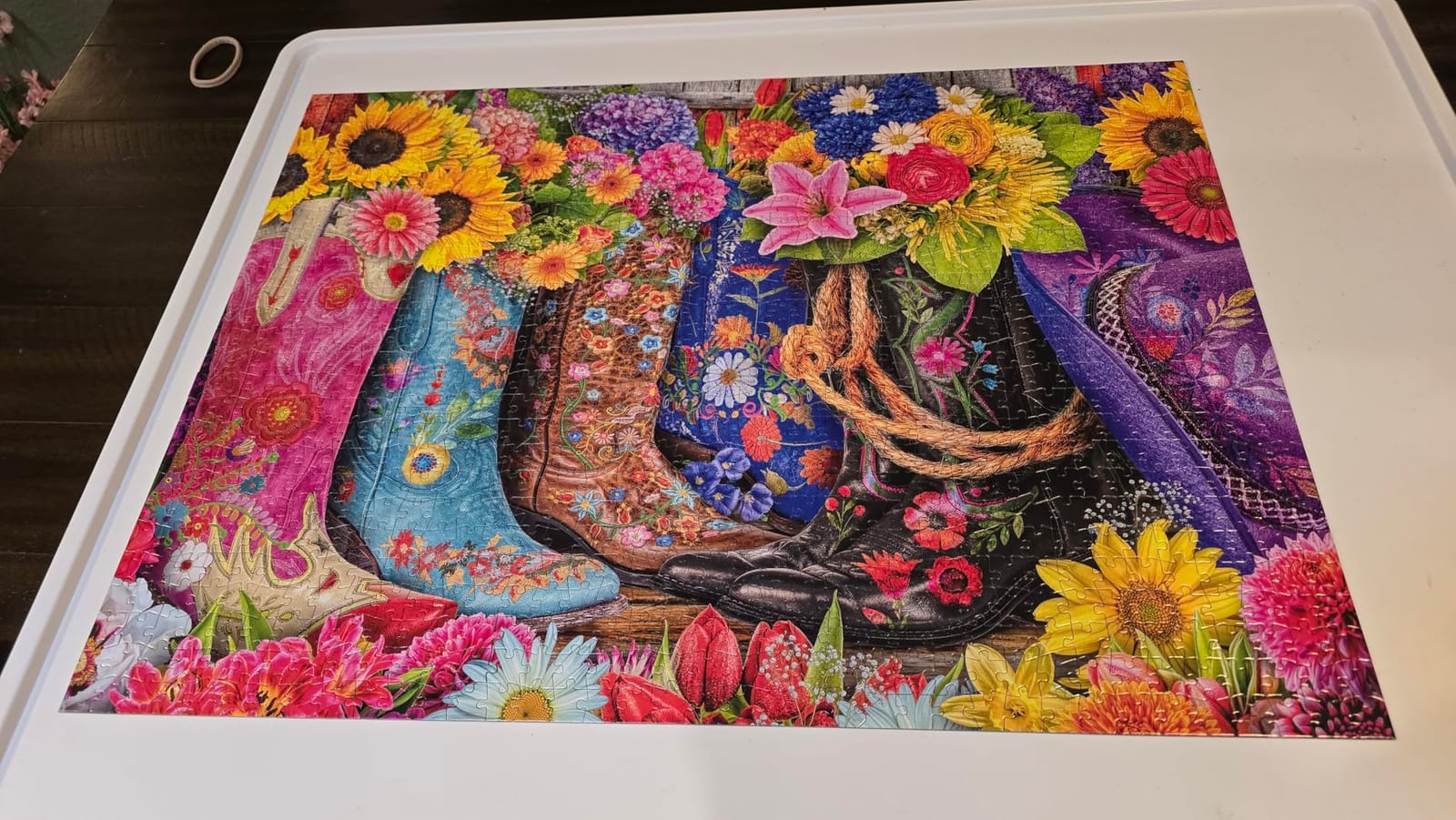 Buffalo Games - Cowgirl Colors - 1000 Piece Jigsaw Puzzle for Adults | Art by Lars Stewart, Made in USA, Recycled Board, Finished Size 26.75 x 19.75 in, Includes Poster, Giftable, Frameable Art customer photo 1