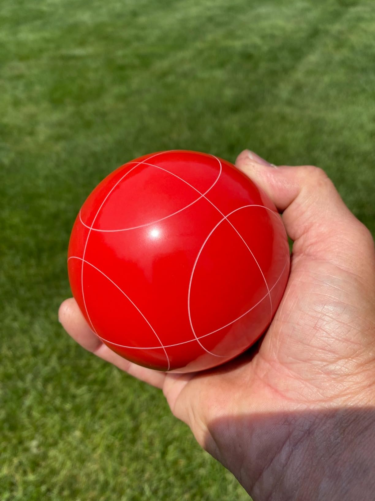 Bocce Ball Set Regulation Size and Weight, Solid Resin | Professional Tournament Backyard Beach Lawn Game, 8 Bocci Balls, Pallino, Measuring Rope, Carrying Bag customer photo 2