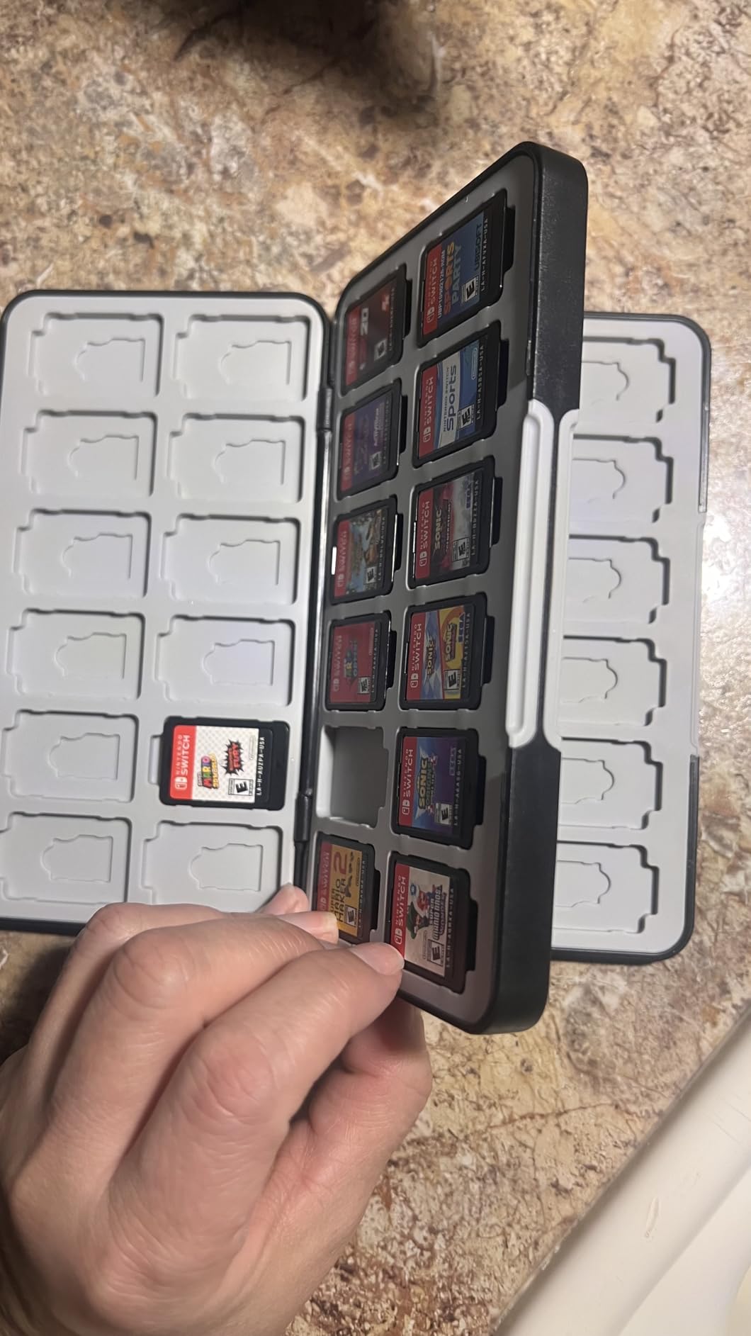 HEIYING Game Card Case Compatible with Nintendo Switch 2 / Micro SD Cards | Portable Game Card Holder, Hard ABS Shell with Soft Silicone Lining, 72 Dedicated Card Slots, Magnetic Closure for Easy Access customer photo 1