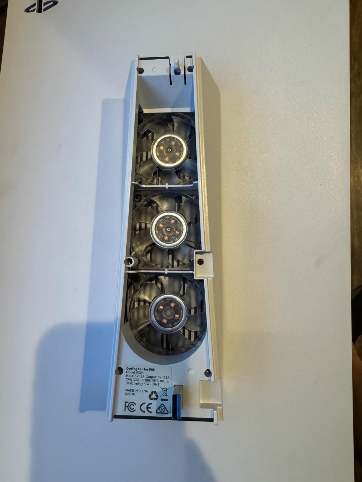 KIWIHOME Cooling Fan for PS5 2020, Quiet Cooler with Auto Speed USB3.0 customer photo 2