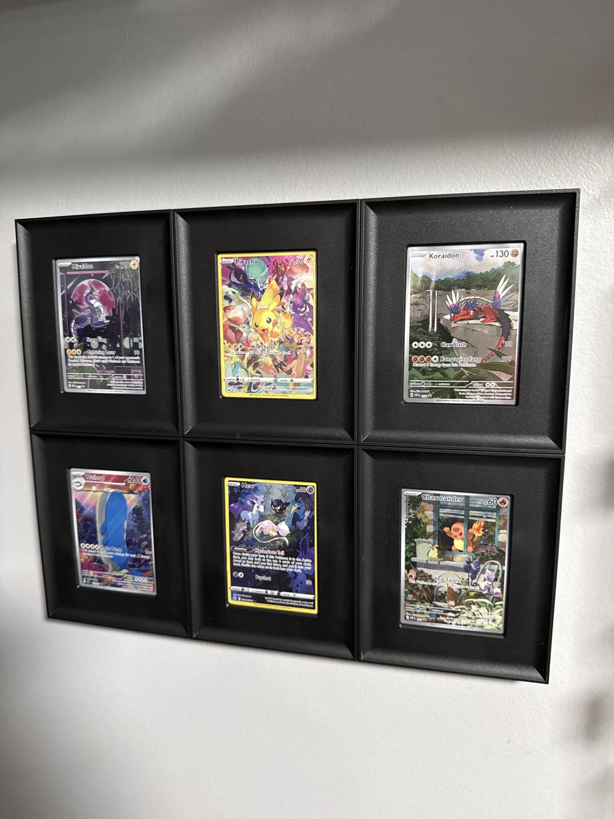 BCW Interlocking Card Frames with Toploaders, Black, Standard Cards, 6 Pack | Six Frames Hang Vertically or Horizontally, Interlock for Custom Displays, and Fit BCW Toploaders or Magnetics up to 180 pt. customer photo 1