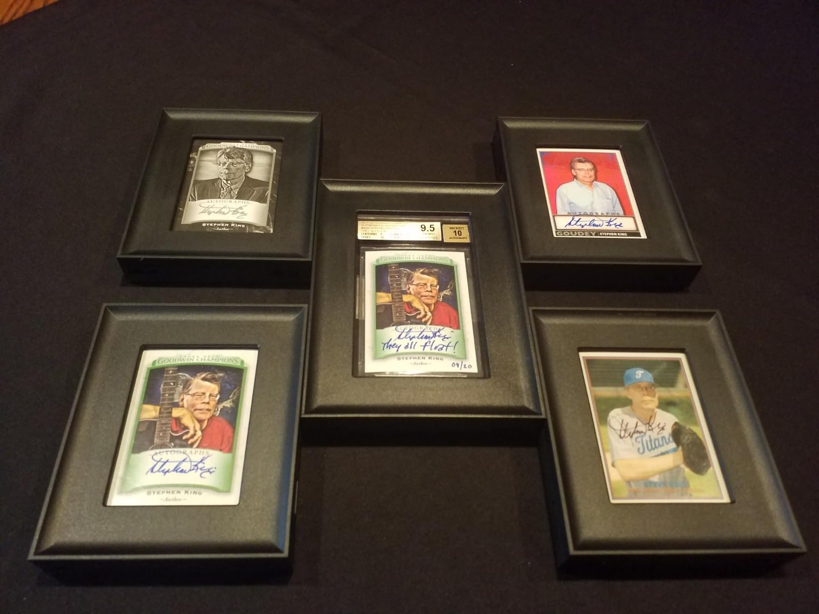BCW Interlocking Card Frames with Toploaders, Black, Standard Cards, 6 Pack | Six Frames Hang Vertically or Horizontally, Interlock for Custom Displays, and Fit BCW Toploaders or Magnetics up to 180 pt. customer photo 2
