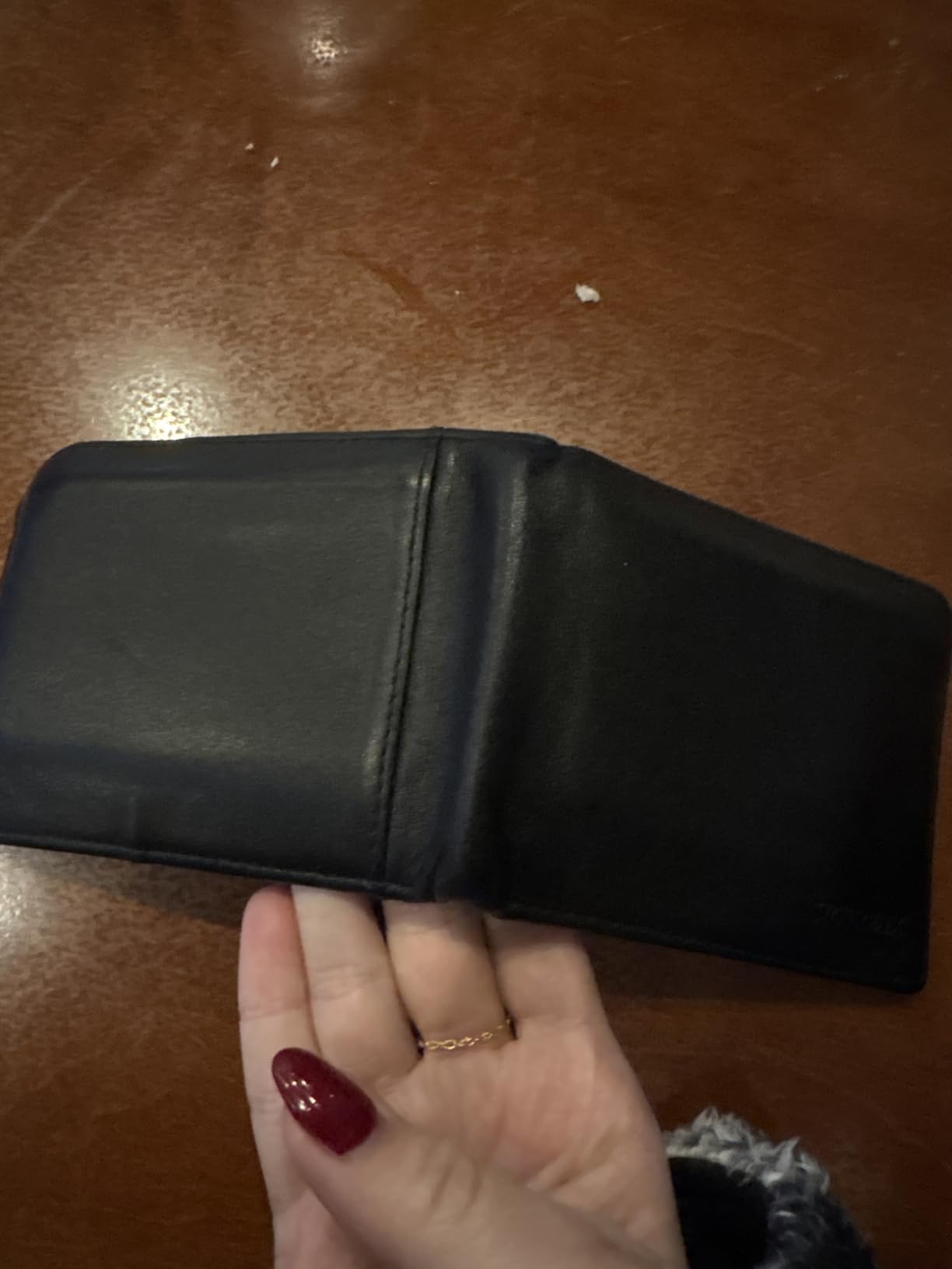 Leather Wallets for Men - Genuine Leather RFID Blocking Bifold with 2 ID Windows customer photo 1