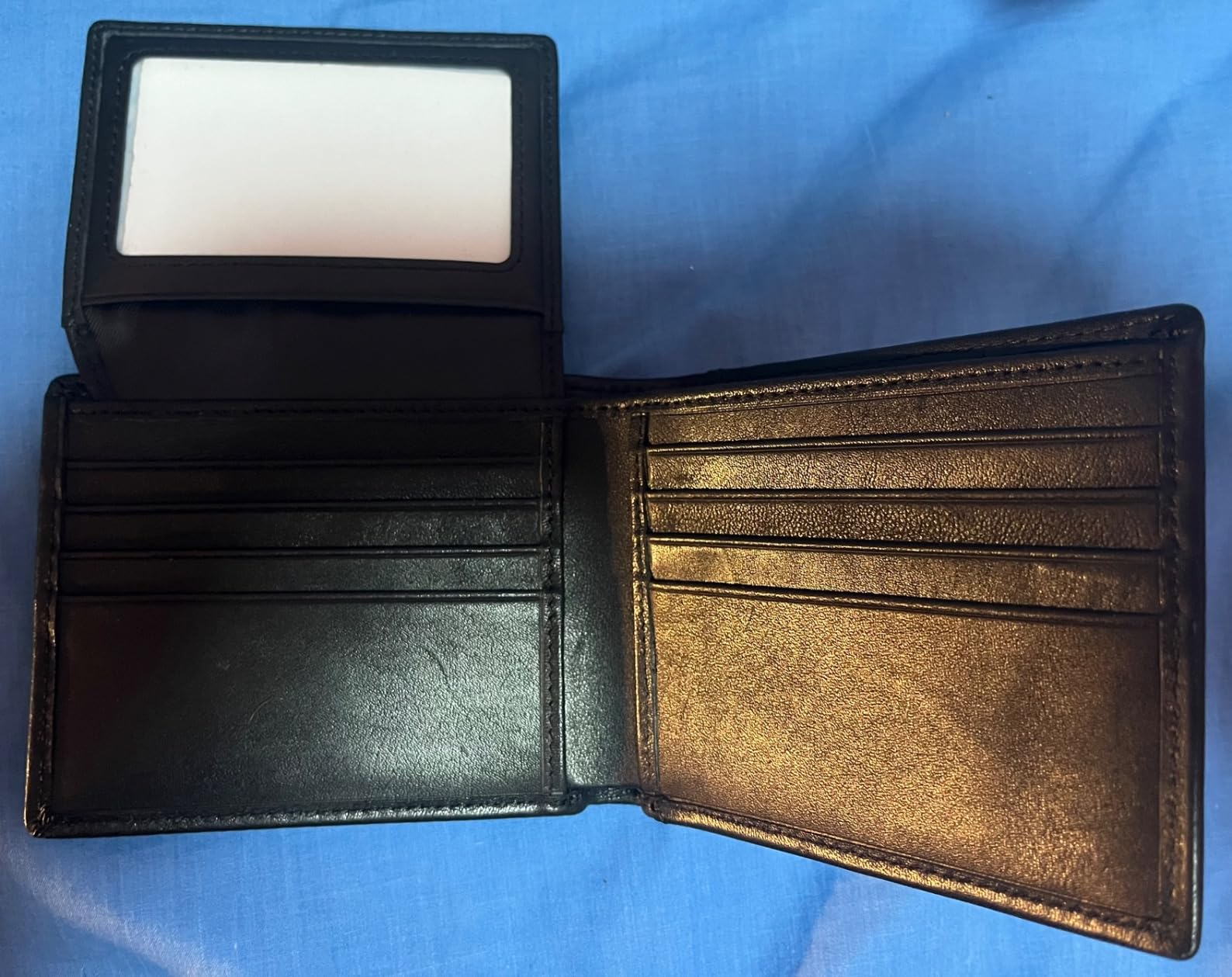 Leather Wallets for Men - Genuine Leather RFID Blocking Bifold with 2 ID Windows customer photo 2