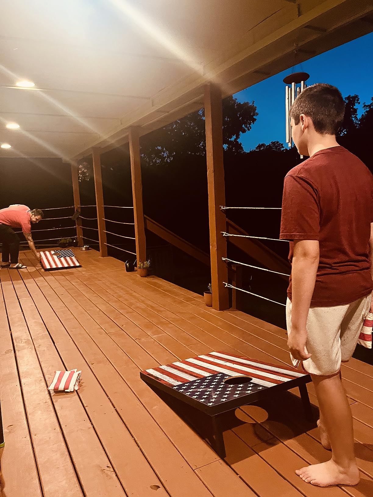 SPORT BEATS Cornhole Board Set - MDF Wood Cornhole Game (3x2' or 4x2') | Foldable, 8 All-Weather Duck Canvas Bean Bags, Carry Handles for Backyard, Tailgate & Lawn Games customer photo 2