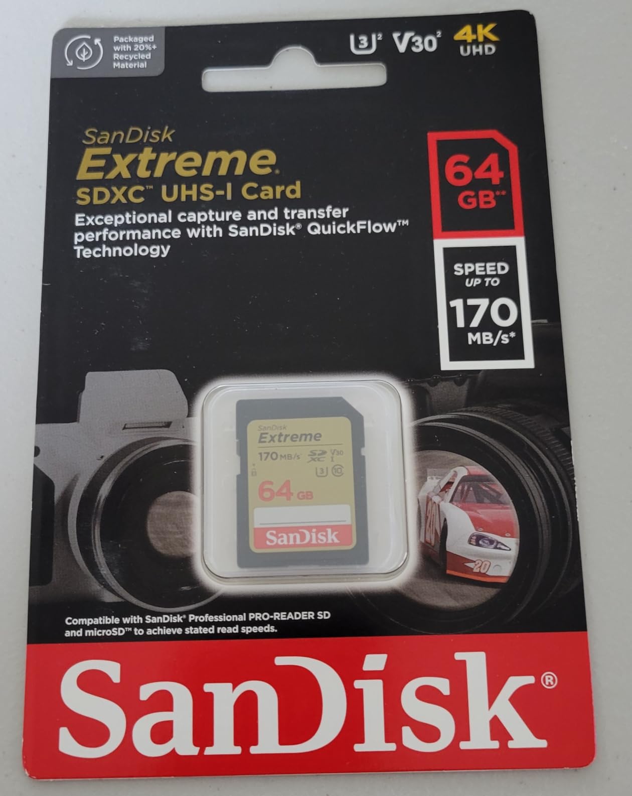 SANDISK 256GB Extreme SDXC UHS-I Memory Card - C10, U3, V30, 4K, UHD, SD Card - SDSDXVV-256G-GNCIN customer photo 2