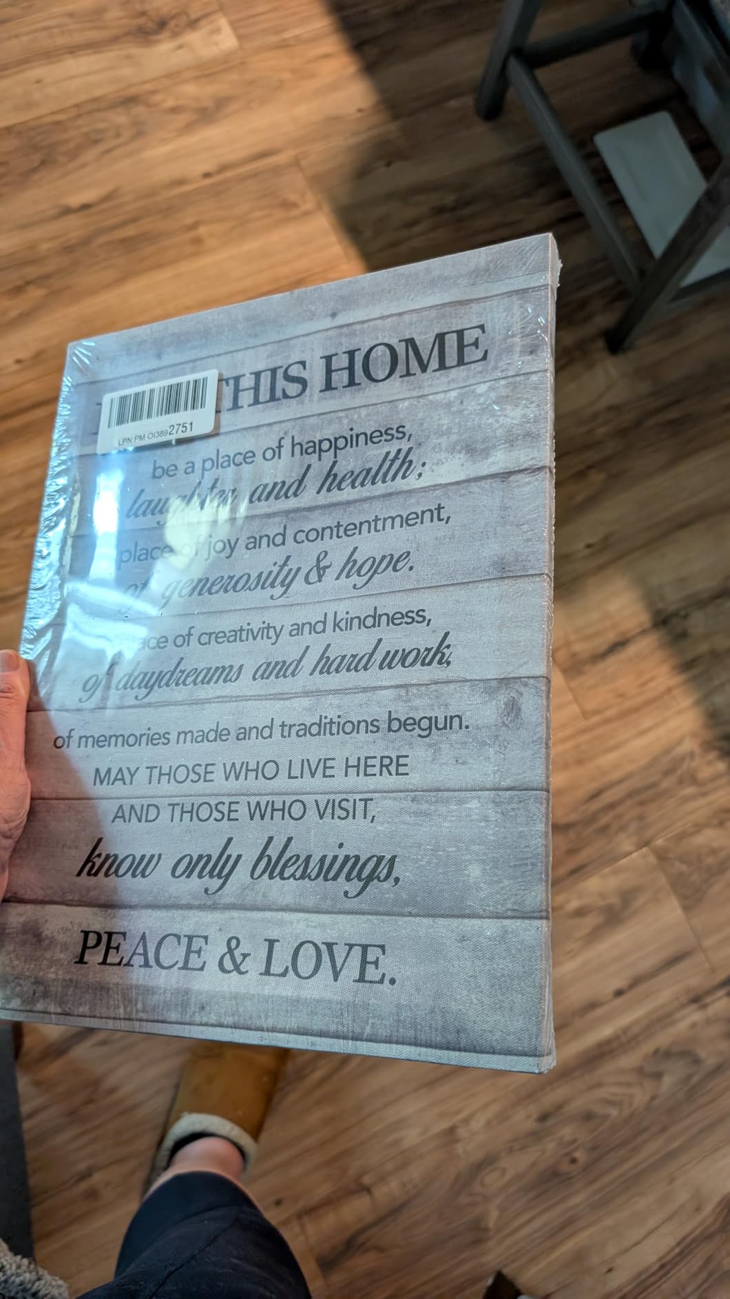 New Home Wall Art May This Home Be a Place of Happiness Canvas Print customer photo 1