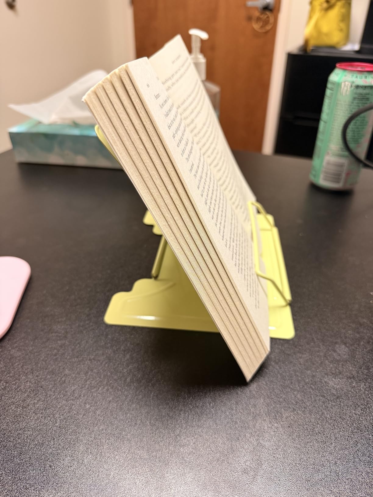 Camelmother Metal Book Holder Adjustable Book Stand for Reading | Portable & Sturdy For Textbooks Cookbooks Sheet Music Papers Study customer photo 2