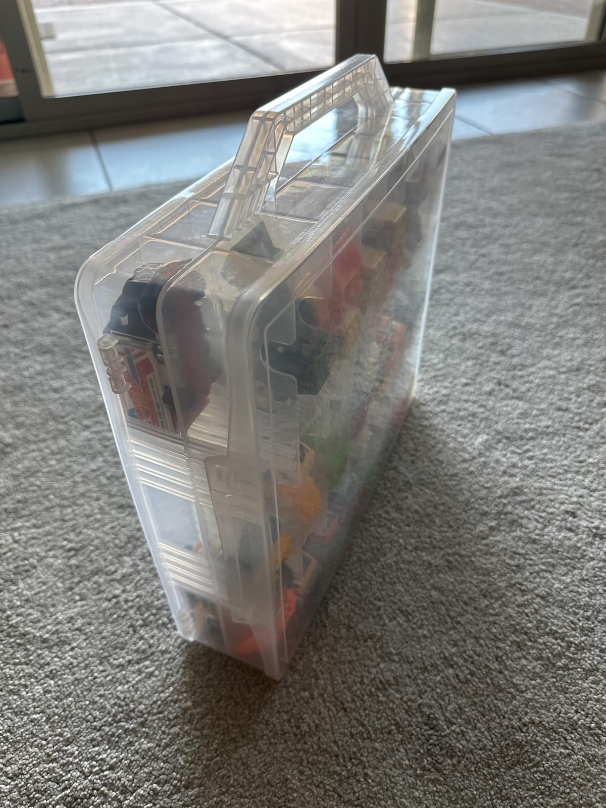 Toy Car Storage Case, 48 Slots Double Sided Display Case, Clear customer photo 1