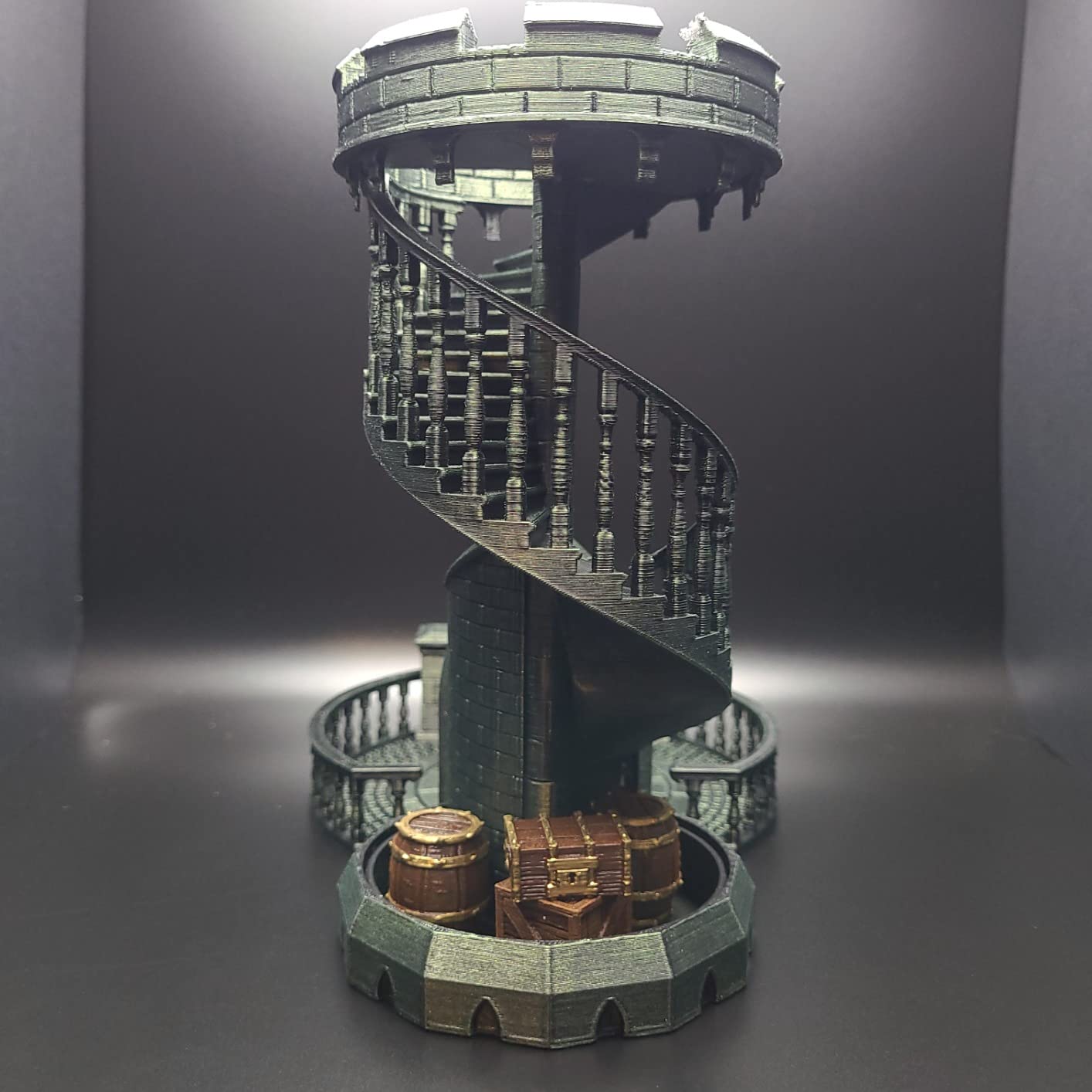 AUSPDICE Dice Rolling Tower and Tray, Retro Castle Dice Roller for DND RPGs customer photo 2