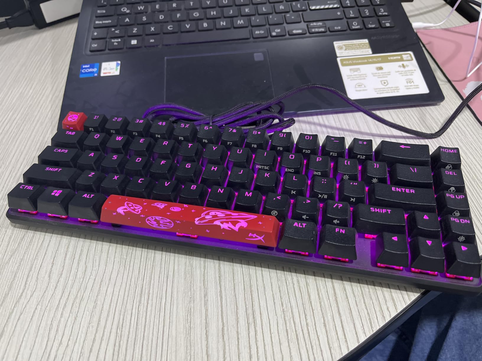HyperX Alloy Origins 65 - Full Size Mechanical Gaming Keyboard Red Switch RGB LED Backlit Double Shot PBT Keycaps Computer Gamer Wired Linear Keyboard for PC Xbox PlayStation, Black (Renewed) customer photo 1
